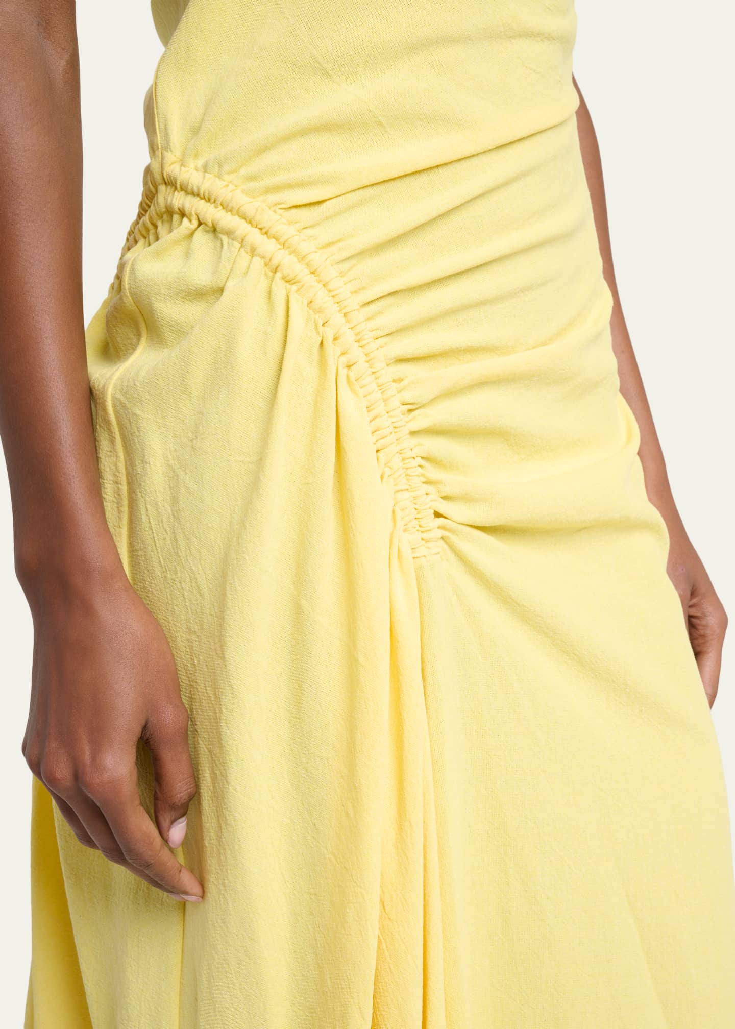 proenza schouler one shoulder dress Proenza Schouler Women's Rue Double Crepe Midi-Dress - Red