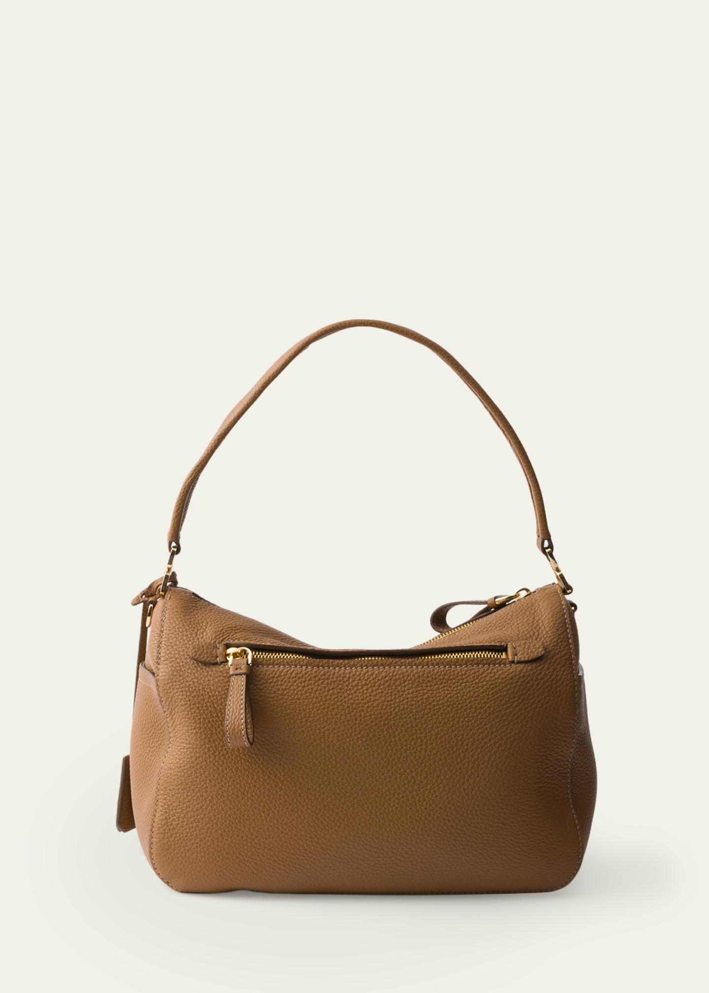 Prada Daino Grain Leather Shoulder Bag - Bergdorf Goodman