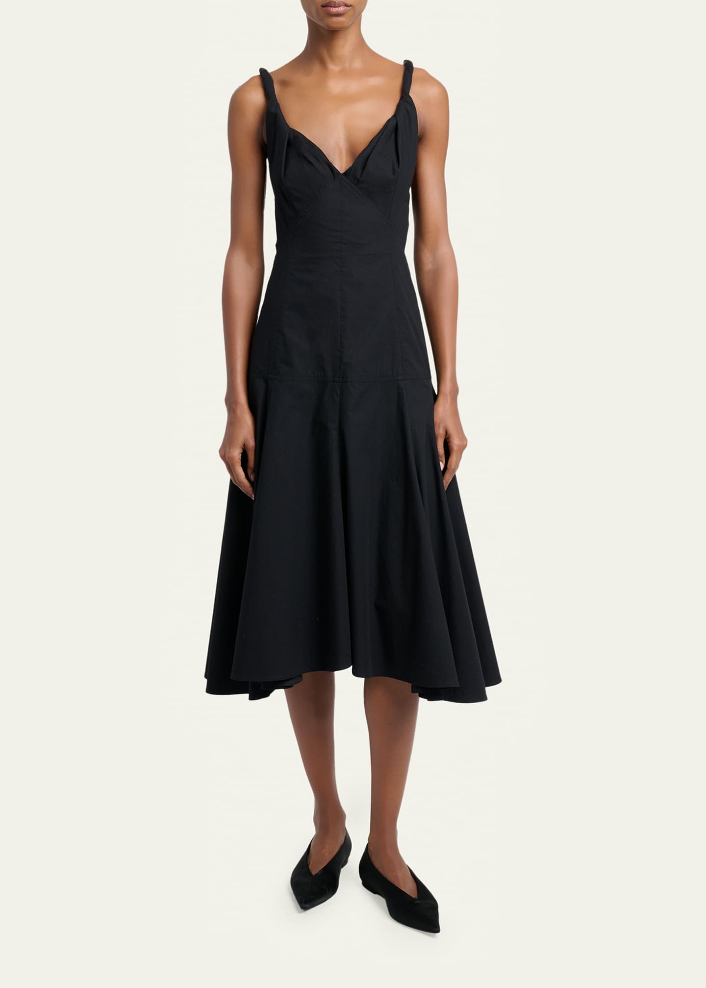 proenza schouler midi dress Solira seersucker midi dress - off-white