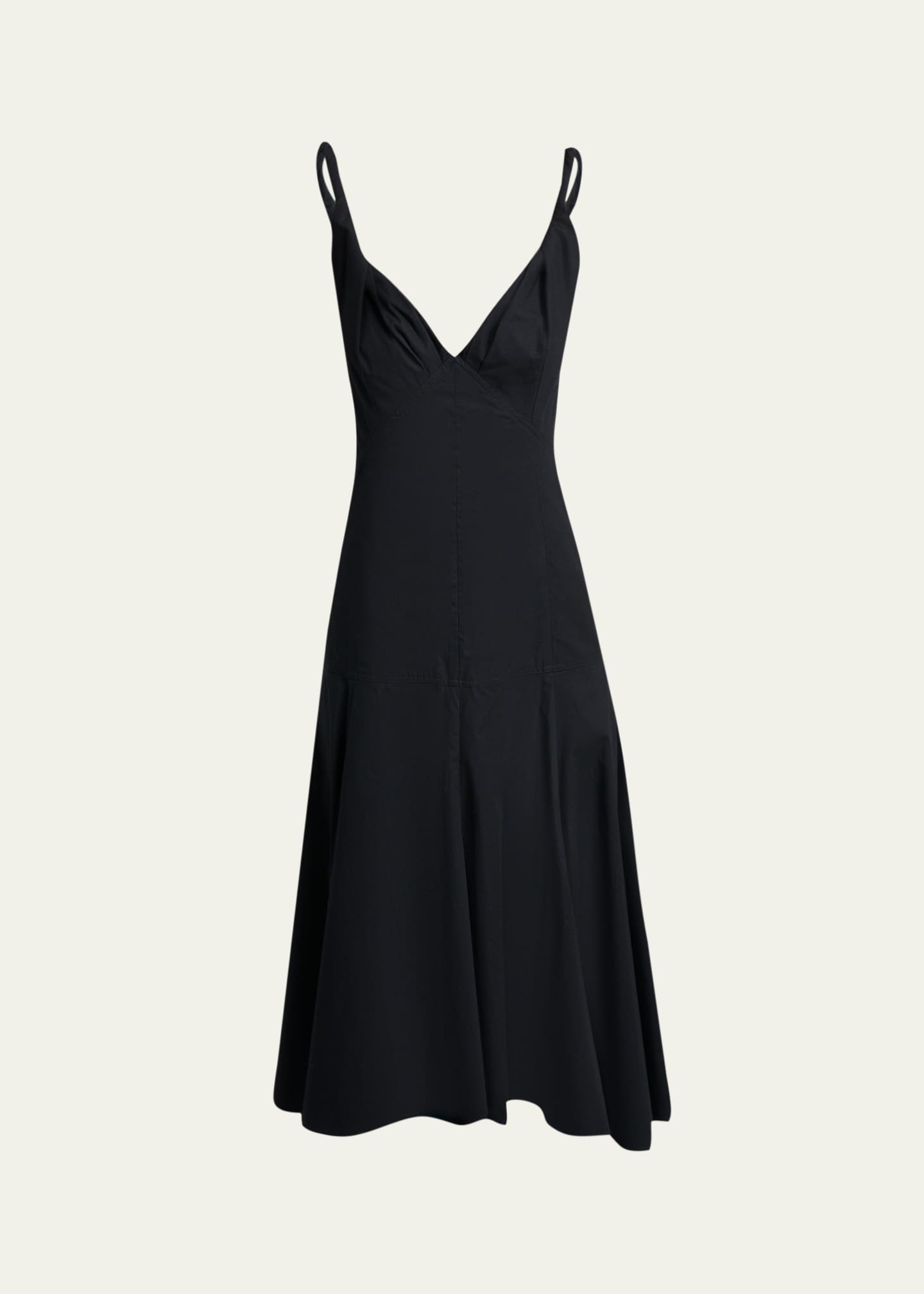 Proenza Schouler Leo Sleeveless Flared Cotton Midi Dress
