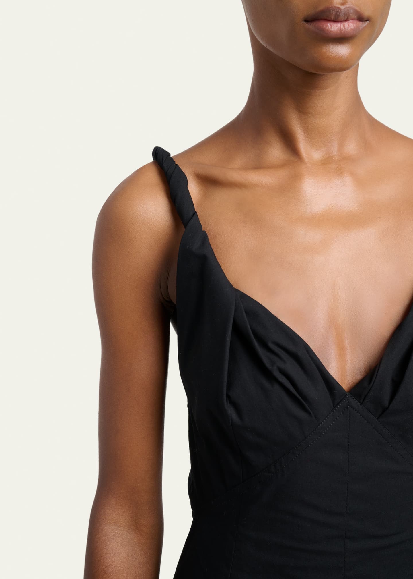 Proenza Schouler Leo Sleeveless Flared Cotton Midi Dress