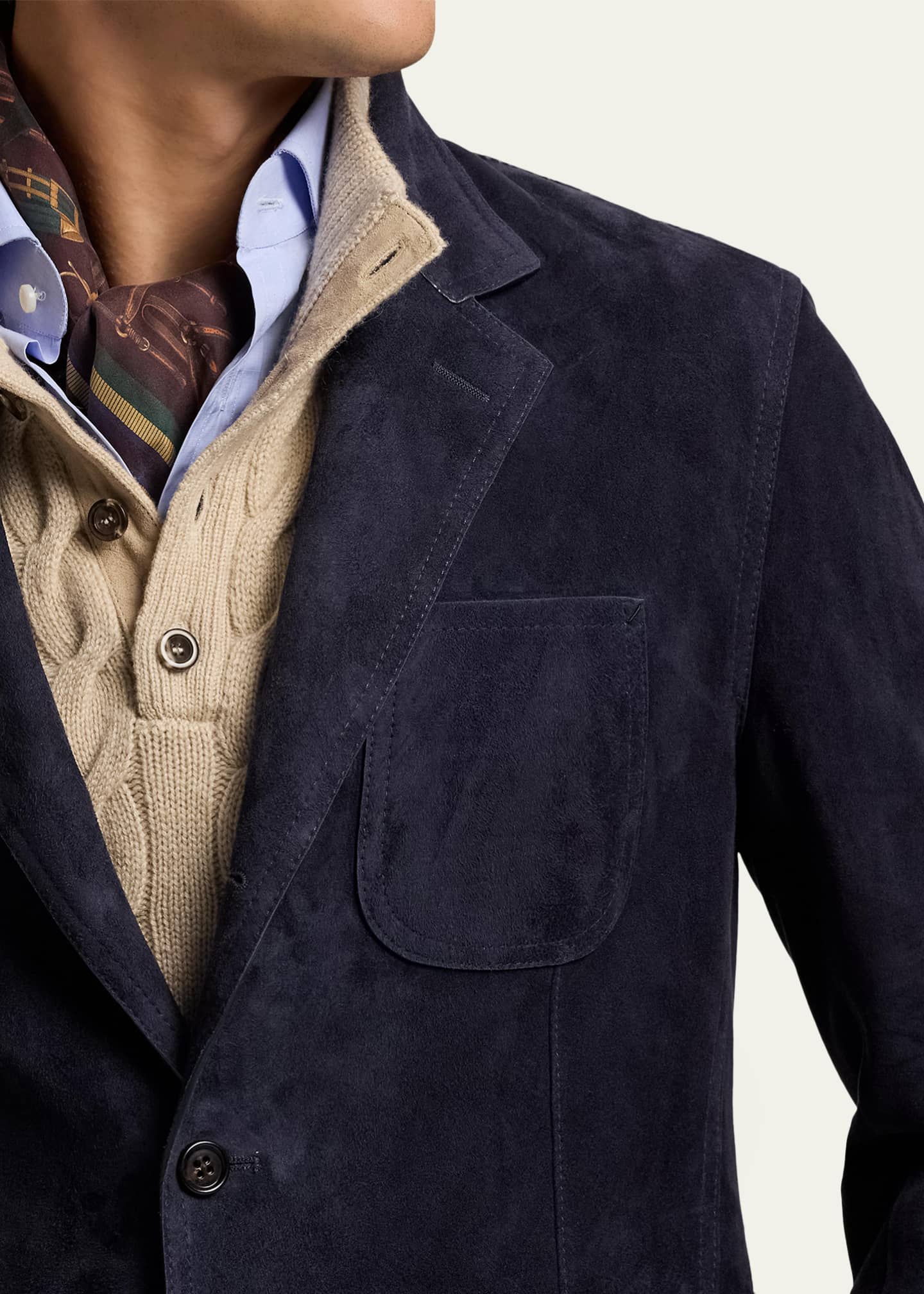 Ralph Lauren Purple Label Hand-Tailored Suede Sport Coat