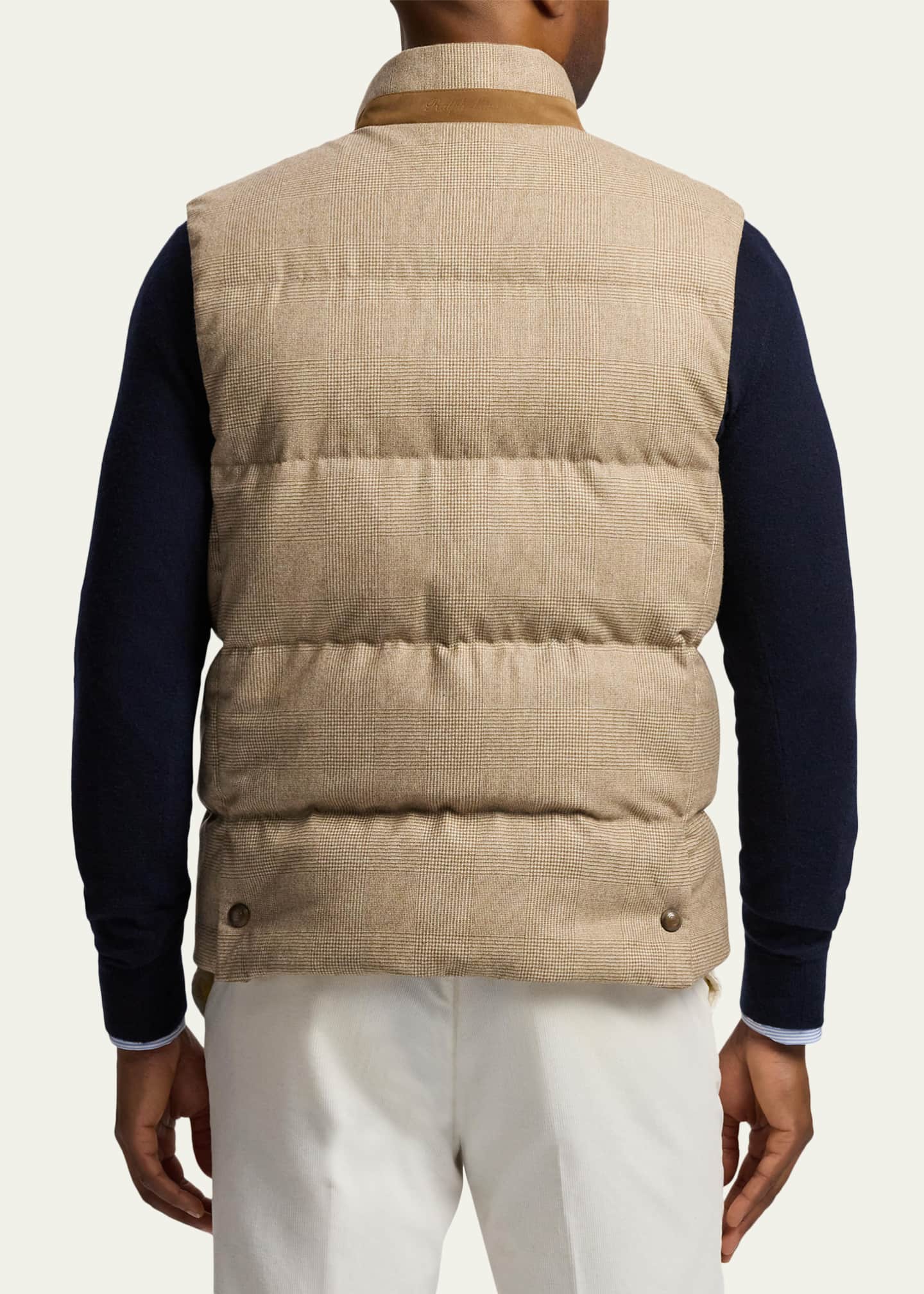 Ralph Lauren Purple Label Whitwell Plaid Wool Down Vest - Bergdorf