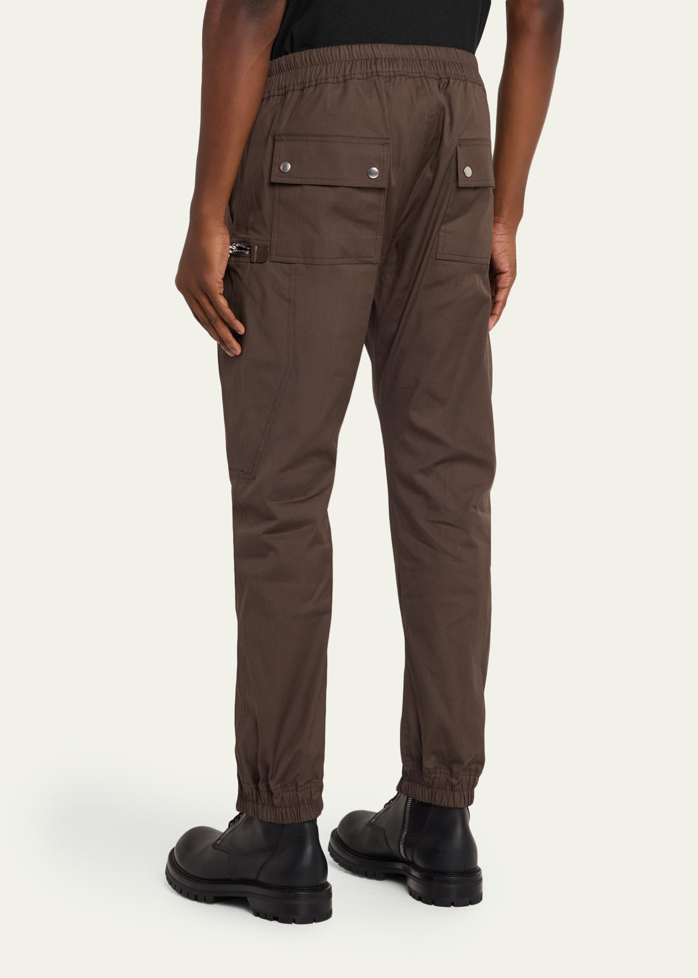 Rick Owens Men's Bauhaus Heavy Cotton Poplin Cargo Trousers