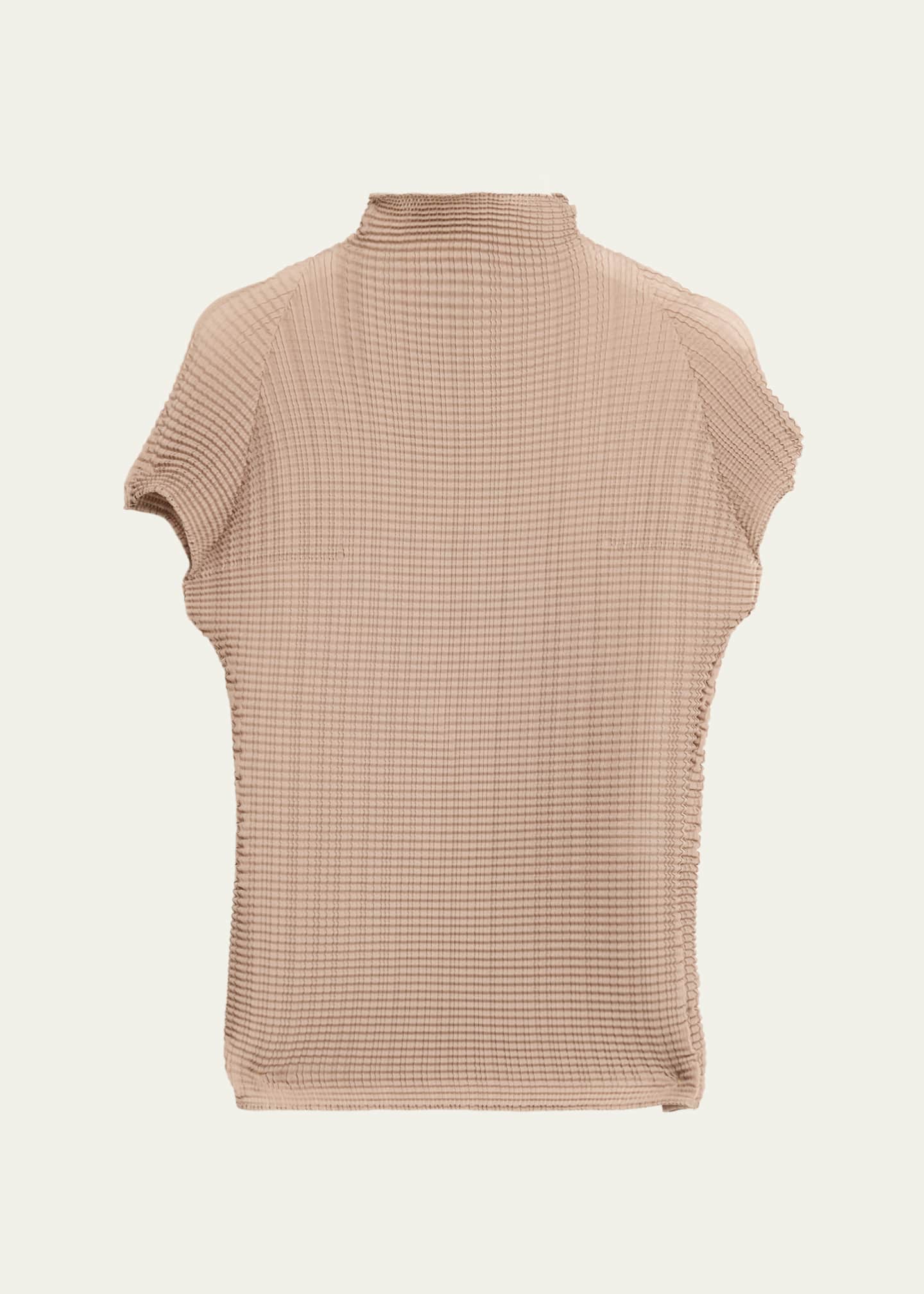 Issey Miyake Wooly Pleats Mock-Neck Top - Bergdorf Goodman