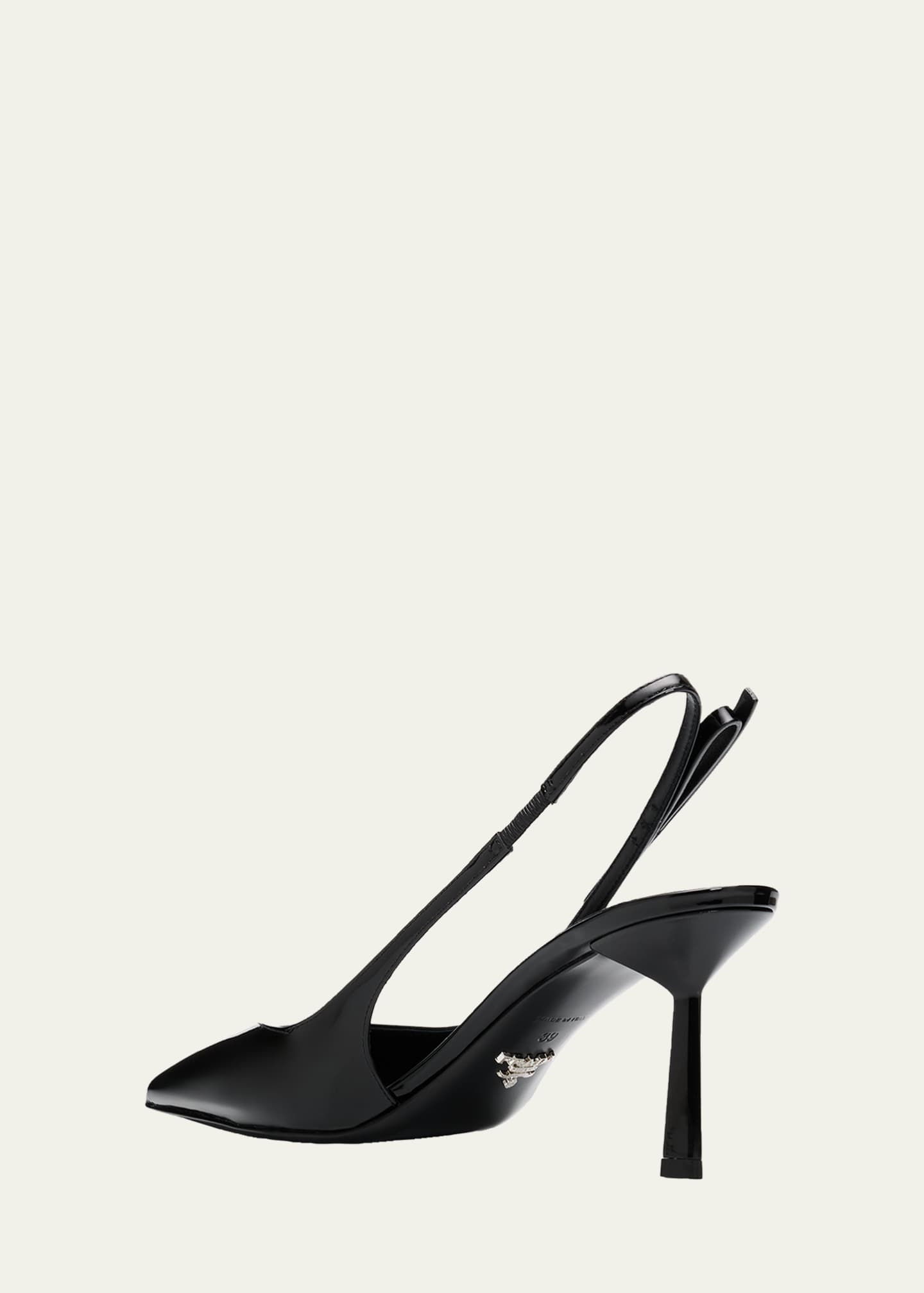 Prada 75mm Bow Leather Slingback Pumps - Bergdorf Goodman