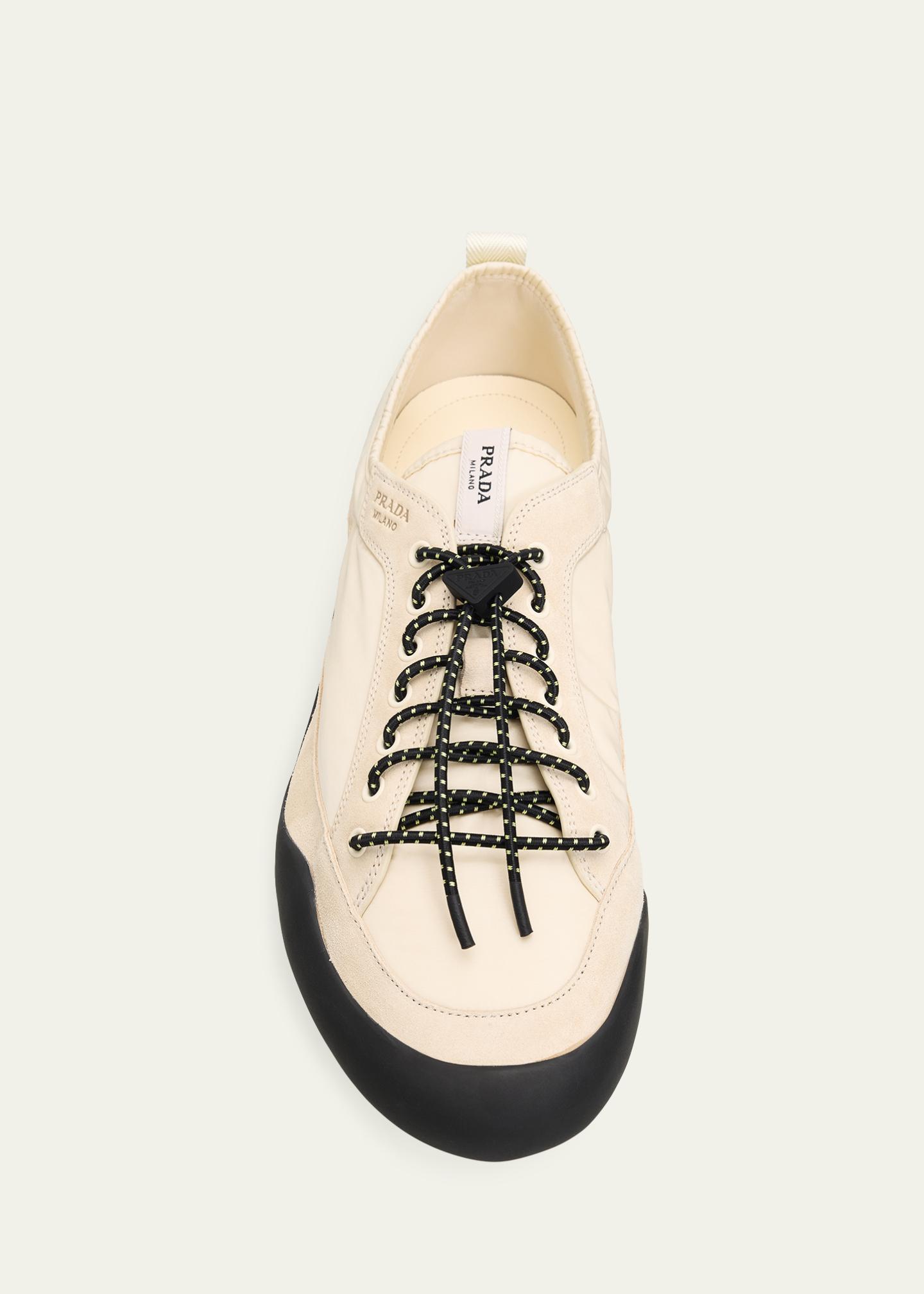 Prada Men's Speedrock Re-Nylon and Suede Sneakers - Bergdorf Goodman