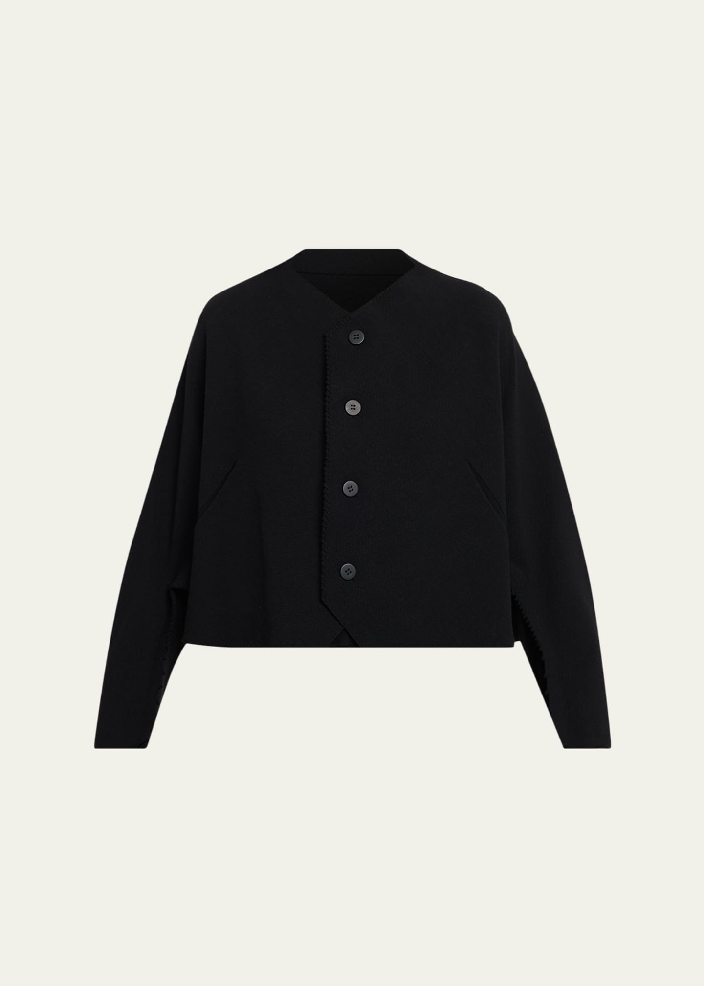 トップス Issey Miyake 94AW Short Cotton Cardigan Issey Miyake Campagne Stretch Cotton Cardigan - Bergdorf Goodman