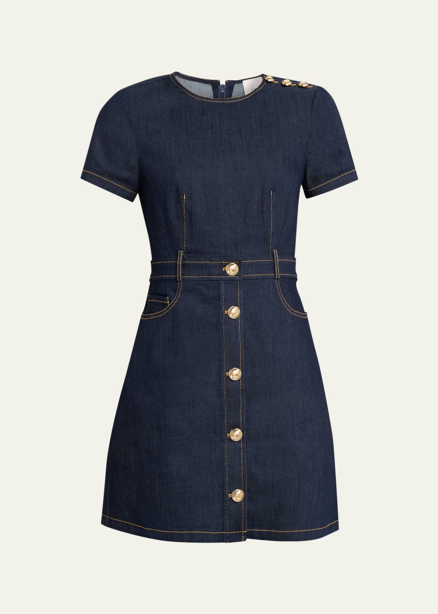 Cinq a Sept Niya Denim Mini Dress - Bergdorf Goodman