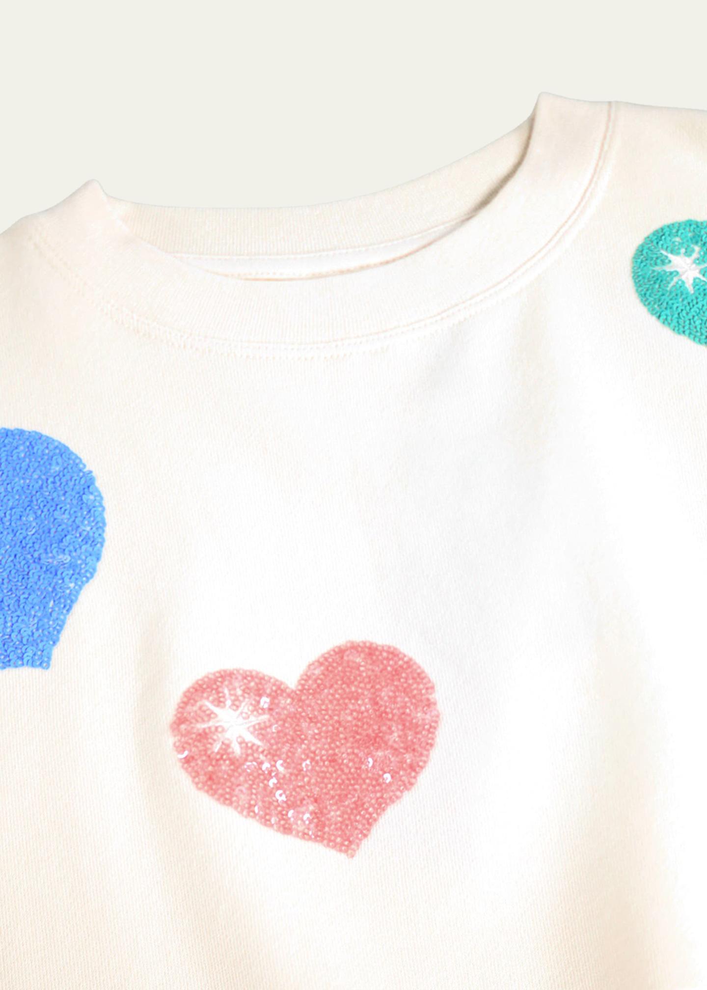 Molo Girl's Marika Sequined Heart Sweatshirt, Size 8-16 - Bergdorf Goodman