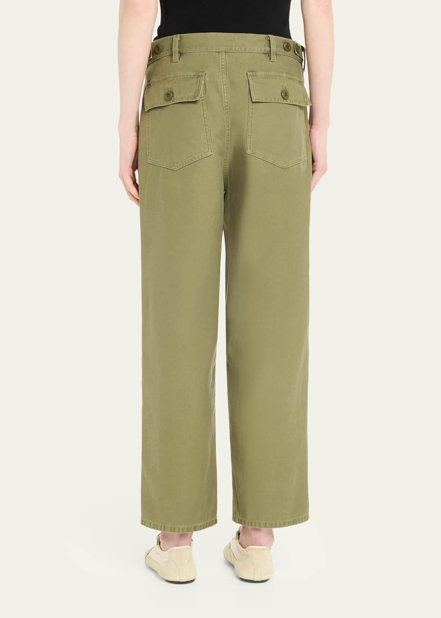 Nili Lotan Earl Cotton Straight-Leg Ankle Pants - Bergdorf Goodman