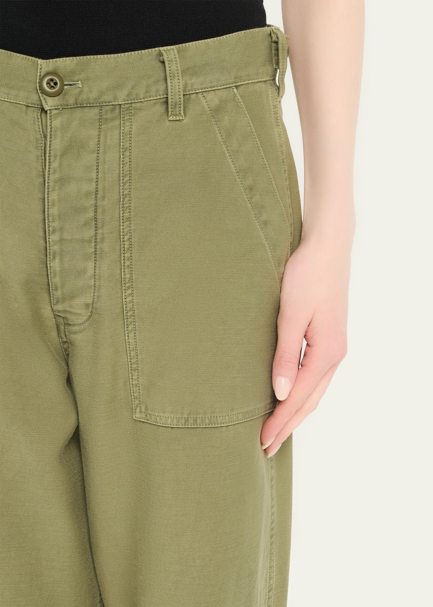 Nili Lotan Earl Cotton Straight-Leg Ankle Pants - Bergdorf Goodman