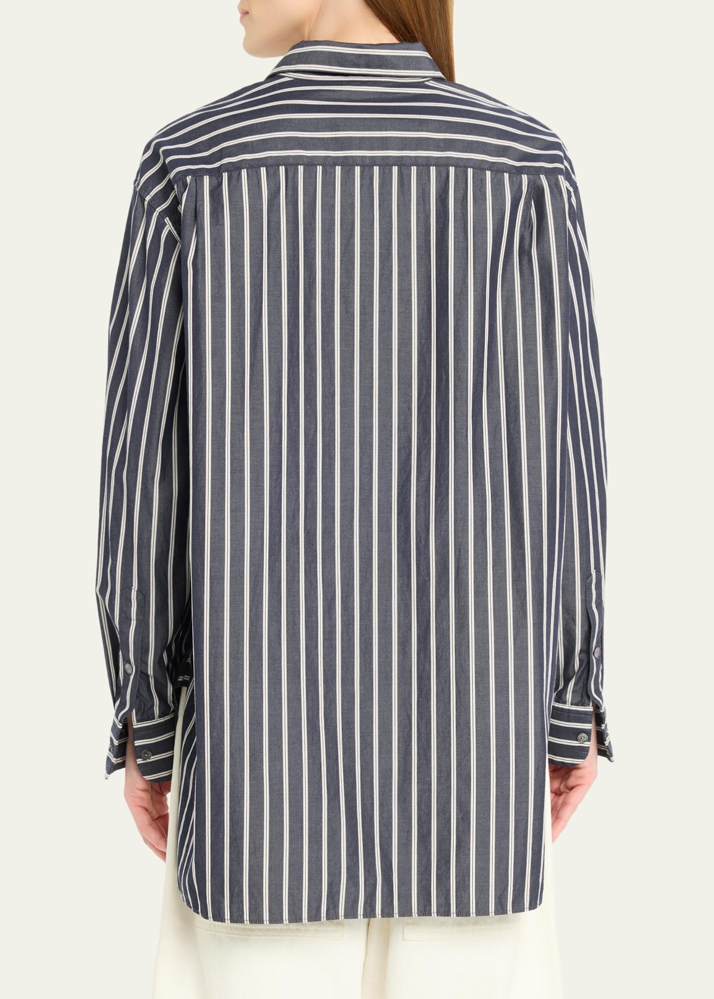Nili Lotan Yorke Striped Oversized Button-Down Shirt - Bergdorf Goodman