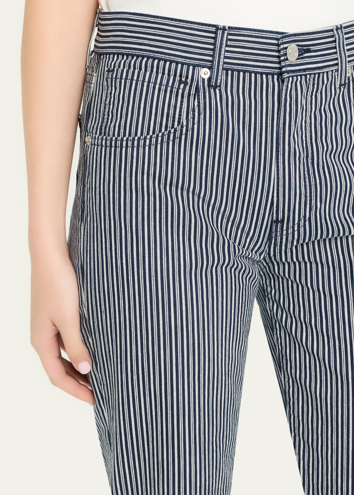 Nili Lotan Celia Striped Flare Jeans - Bergdorf Goodman