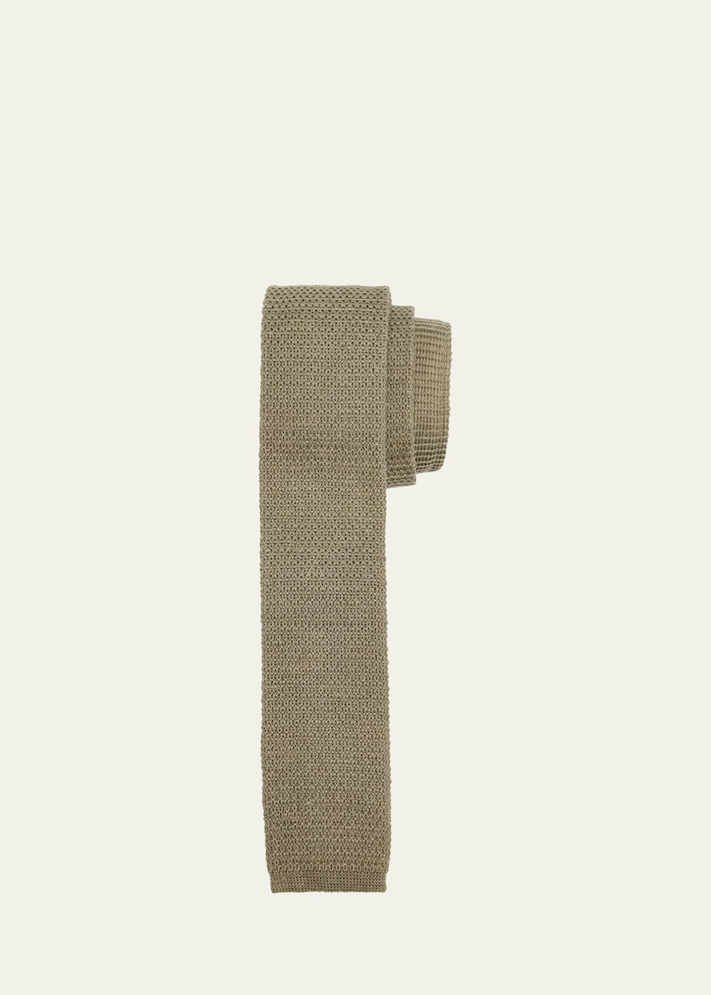 ZEGNA Men's Linen Knitted Tie - Bergdorf Goodman