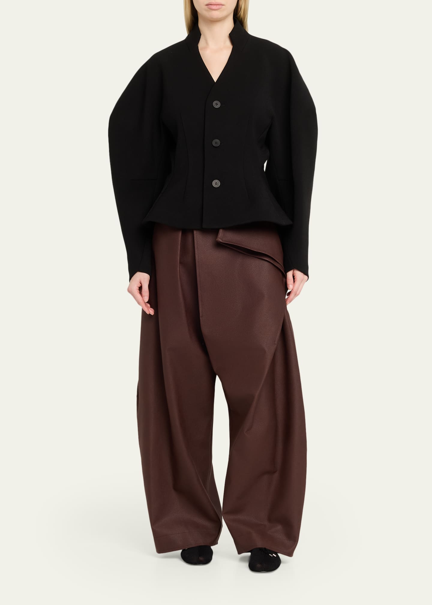 Issey Miyake Single-Breasted Sculpted Arms Jacket - Bergdorf Goodman
