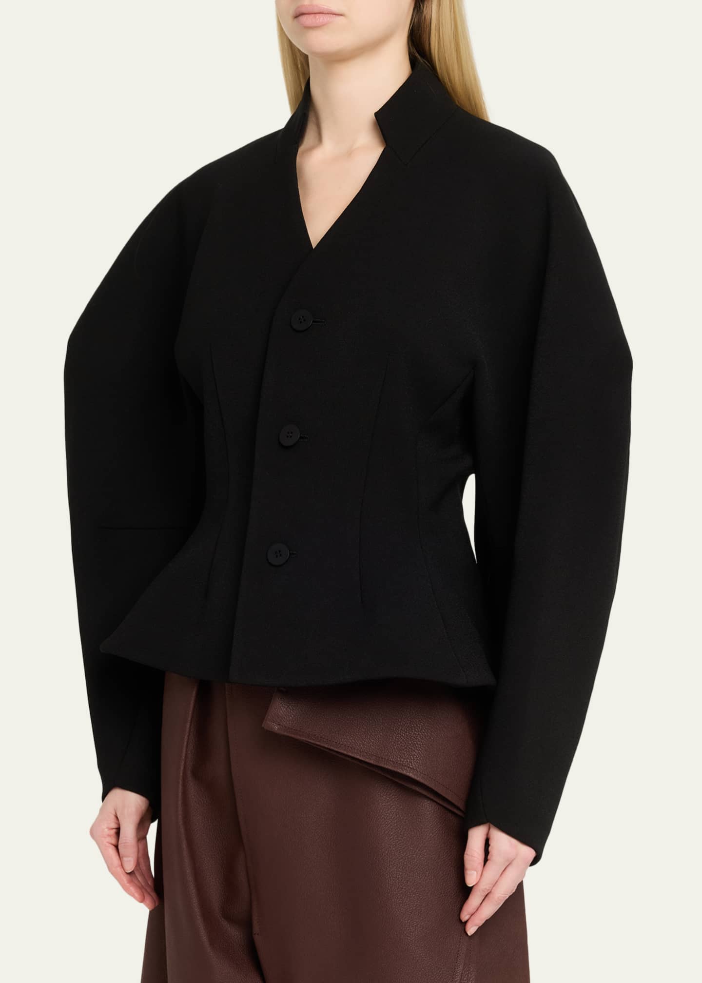 Issey Miyake Single-Breasted Sculpted Arms Jacket - Bergdorf Goodman