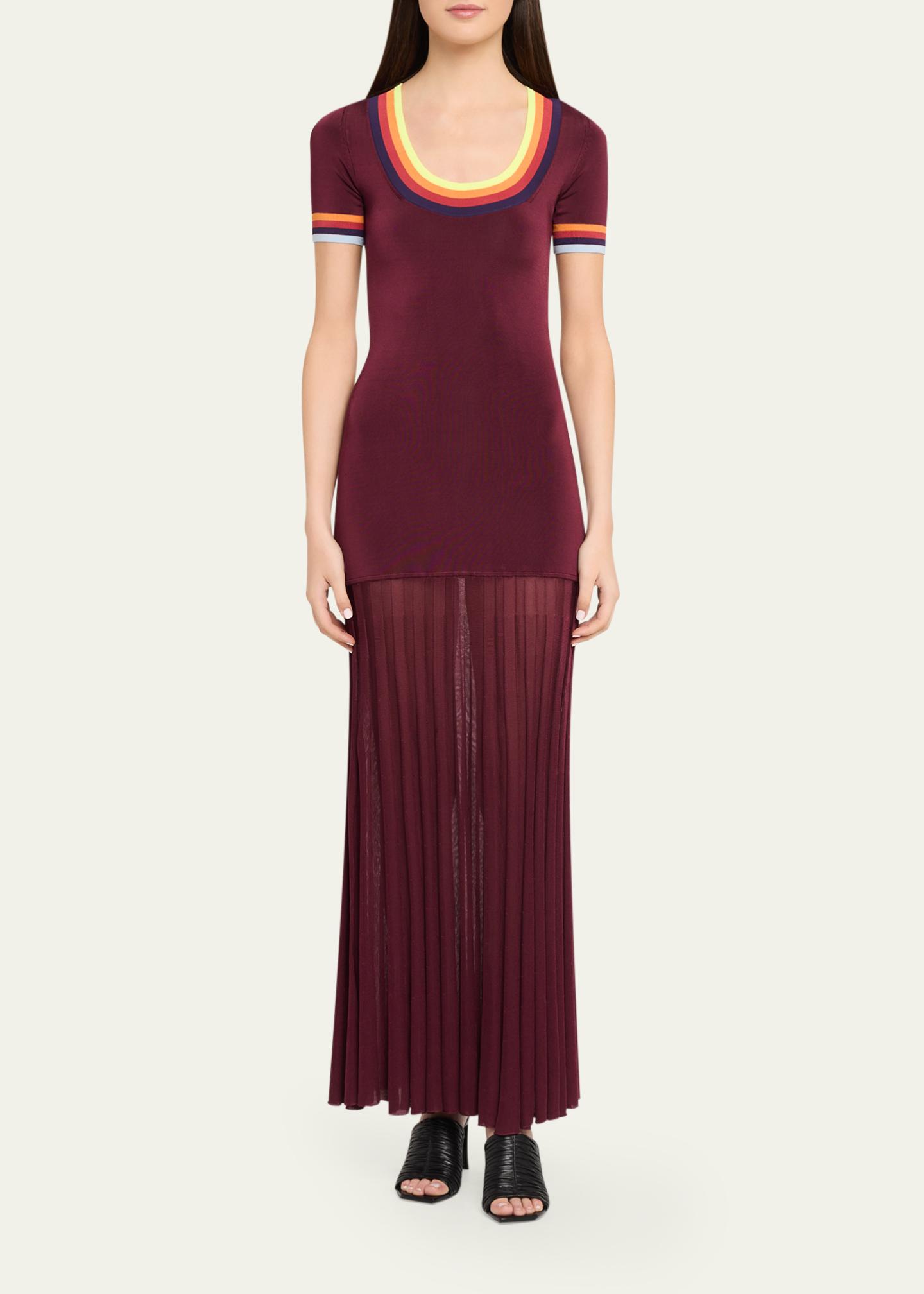 christopher john rogers knit dress Saucer Neck Short-Sleeve Maxi Dress, Zinfandel, Women's, Medium, Casual & Work Dresses Maxi Dresses Pakistani mehndi dresses