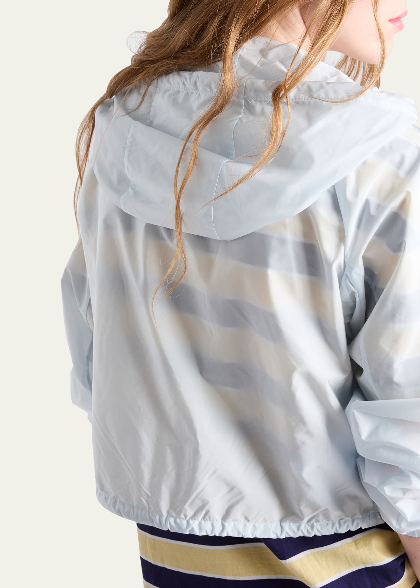 Prada Cropped Re-Nylon Hooded Zip Jacket - Bergdorf Goodman