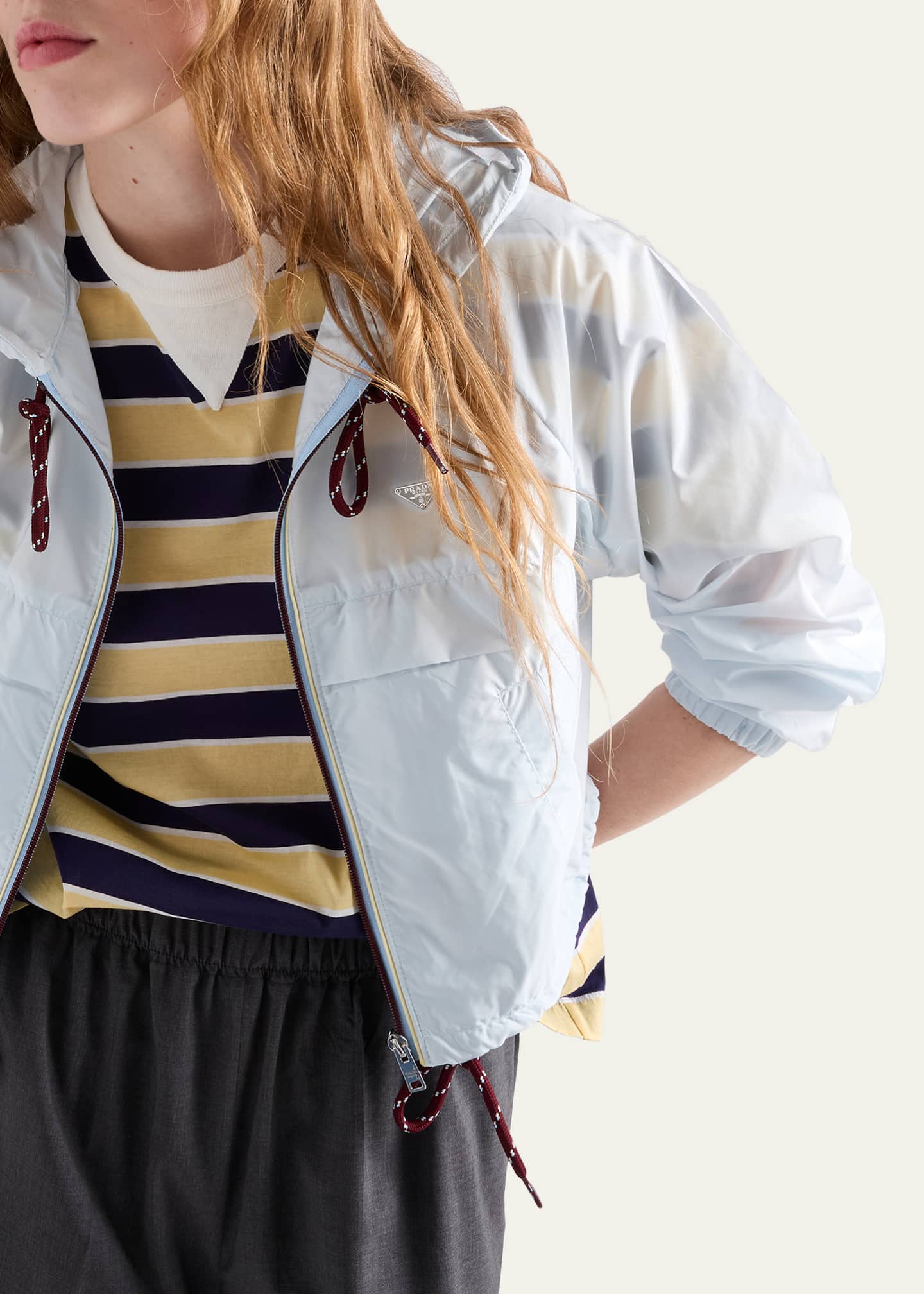 PRADA SPORTSホワイト ジップアップジャケット 未使用 PRADA SPORT プラダスポーツ GORE-TEX ゴアテックス 撥水