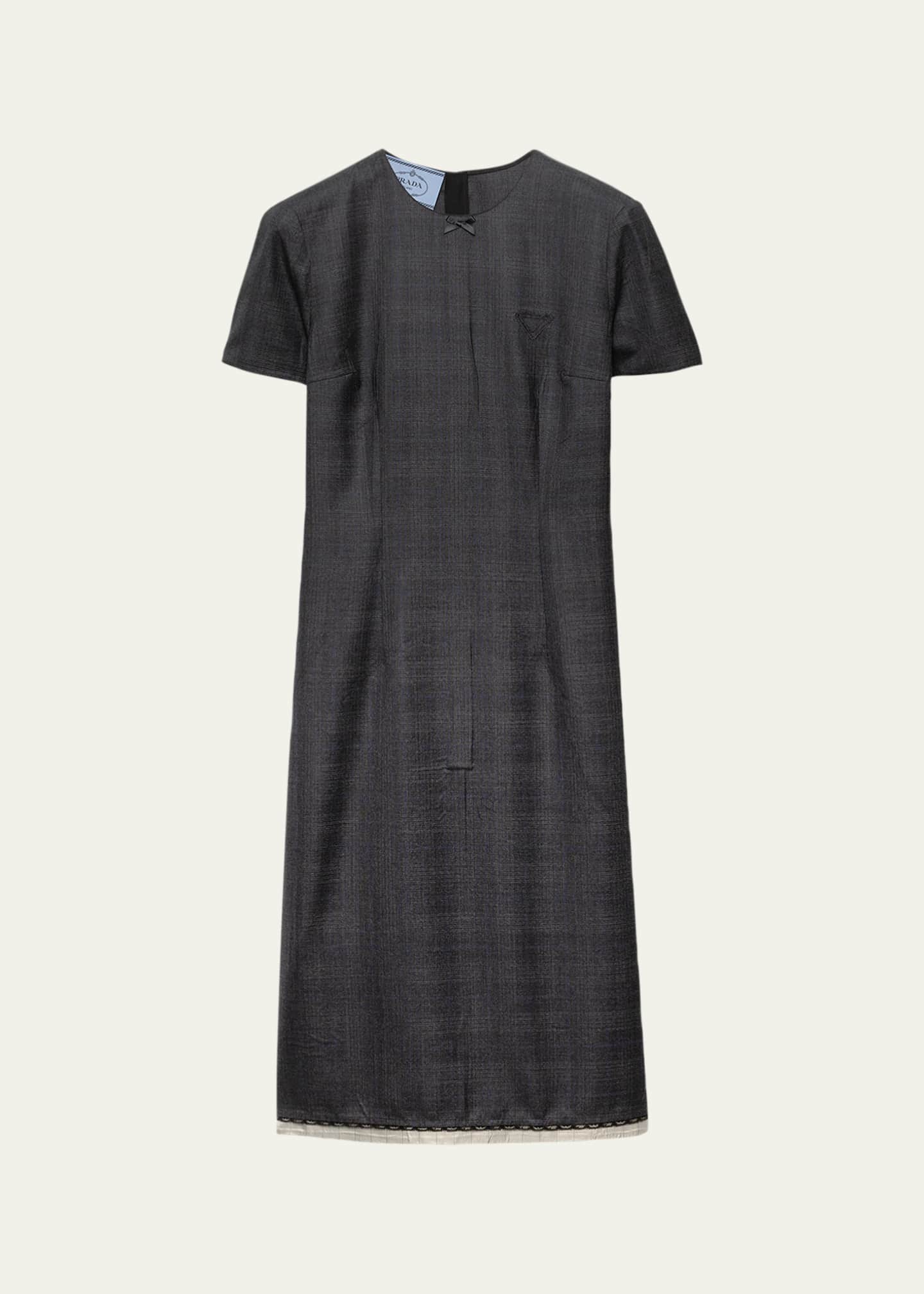 grey prada dress Prada: Women's Shetland Wool Dress (Slate Grey) main image 0