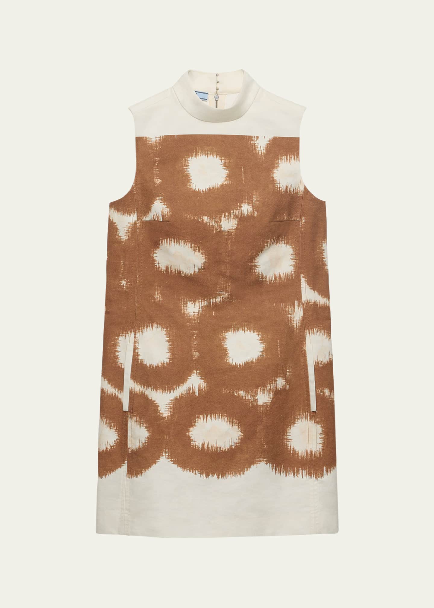 Prada Circle-Print Canvas Sleeveless Mini Dress - Bergdorf Goodman