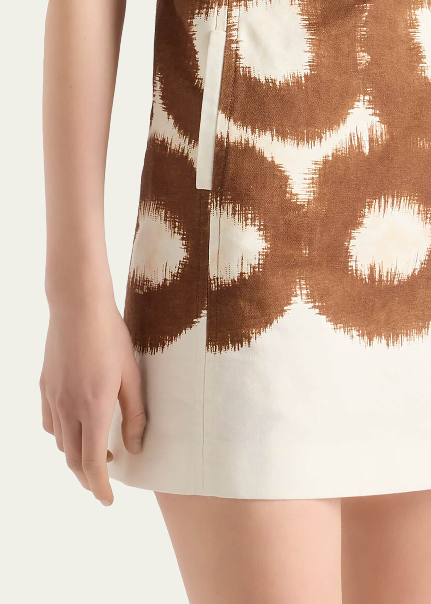 Prada Circle-Print Canvas Sleeveless Mini Dress - Bergdorf Goodman