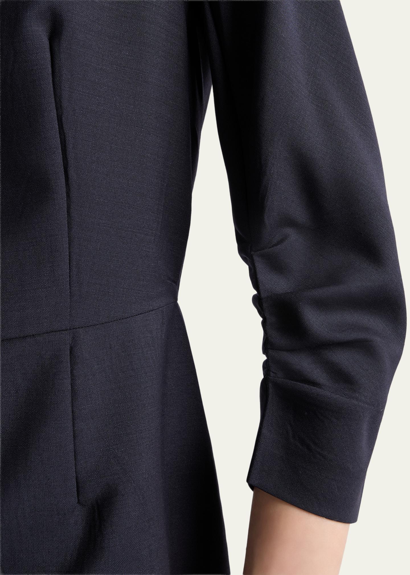 Prada Darted Mohair Wool Boat-Neck Midi Dress - Bergdorf Goodman