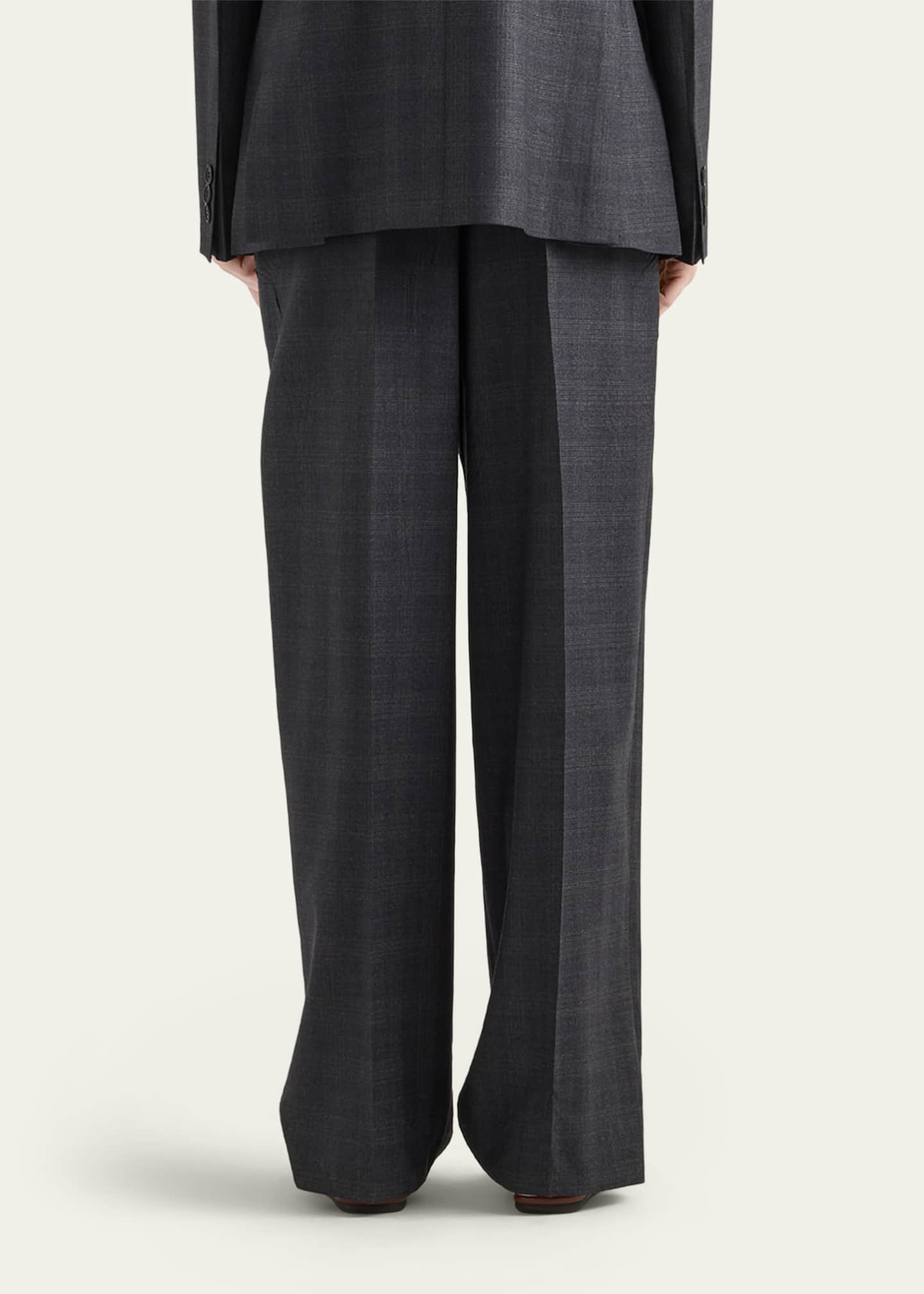 Prada Pleated Wool Drawstring Trousers - Bergdorf Goodman