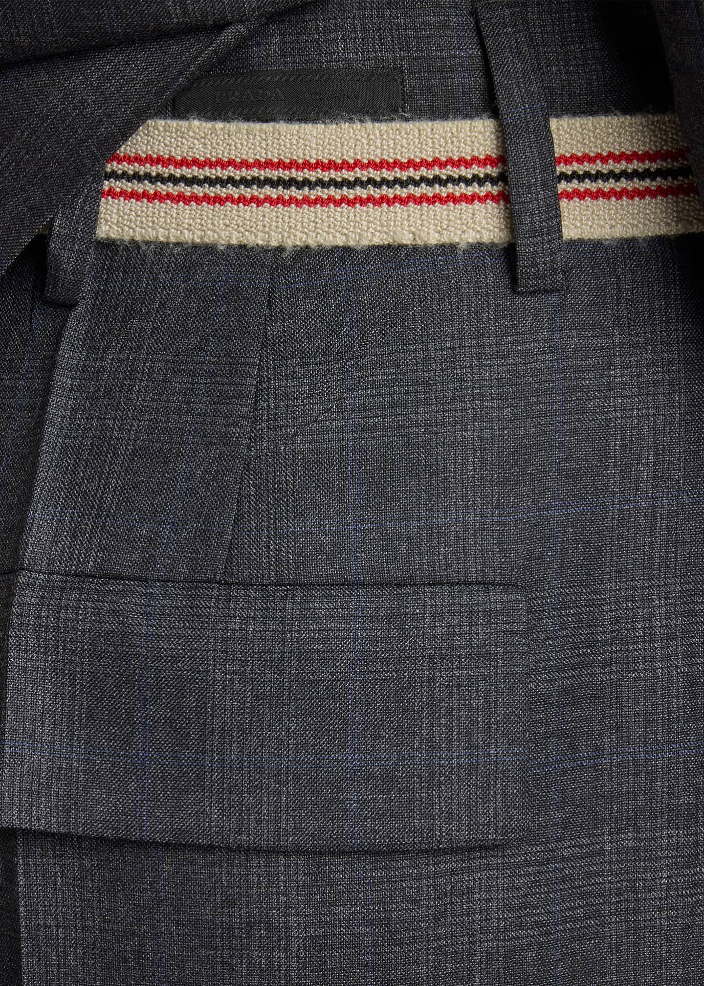 Prada Pleated Wool Drawstring Trousers - Bergdorf Goodman