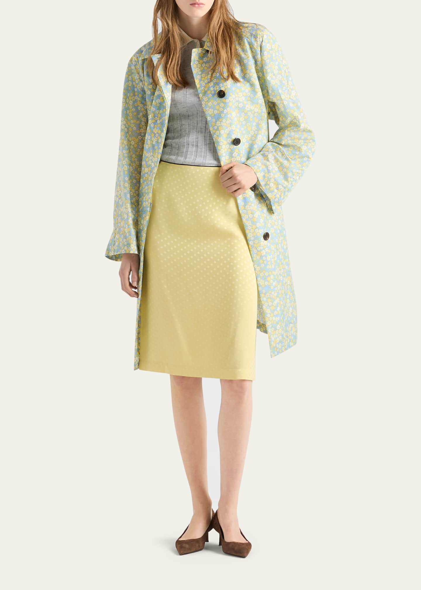 Prada Polka-Dot Silk Midi Slip Skirt - Bergdorf Goodman