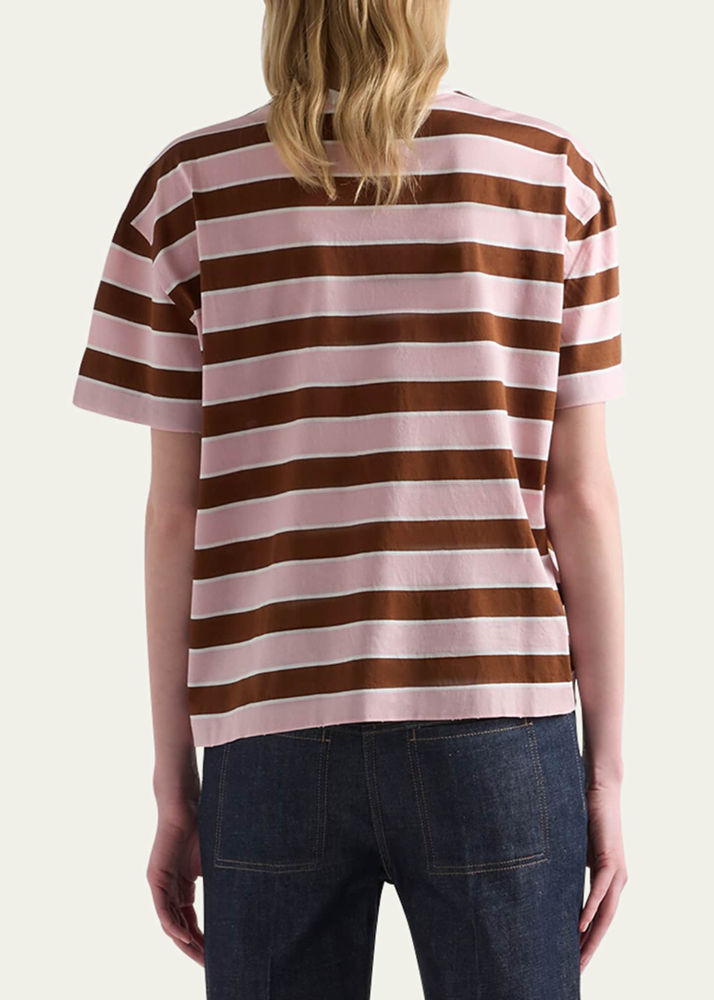 Prada Striped Jersey Short-Sleeve T-Shirt - Bergdorf Goodman