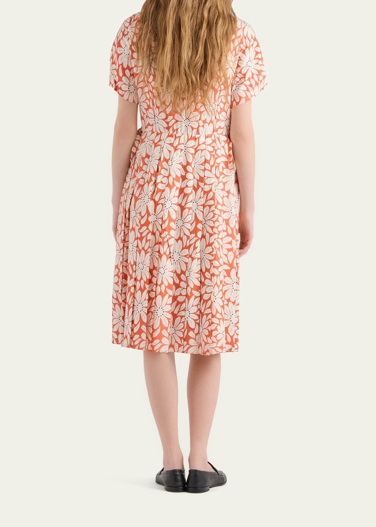 orange prada dress Prada Orange And White Crepe Sleeveless Dress M Prada