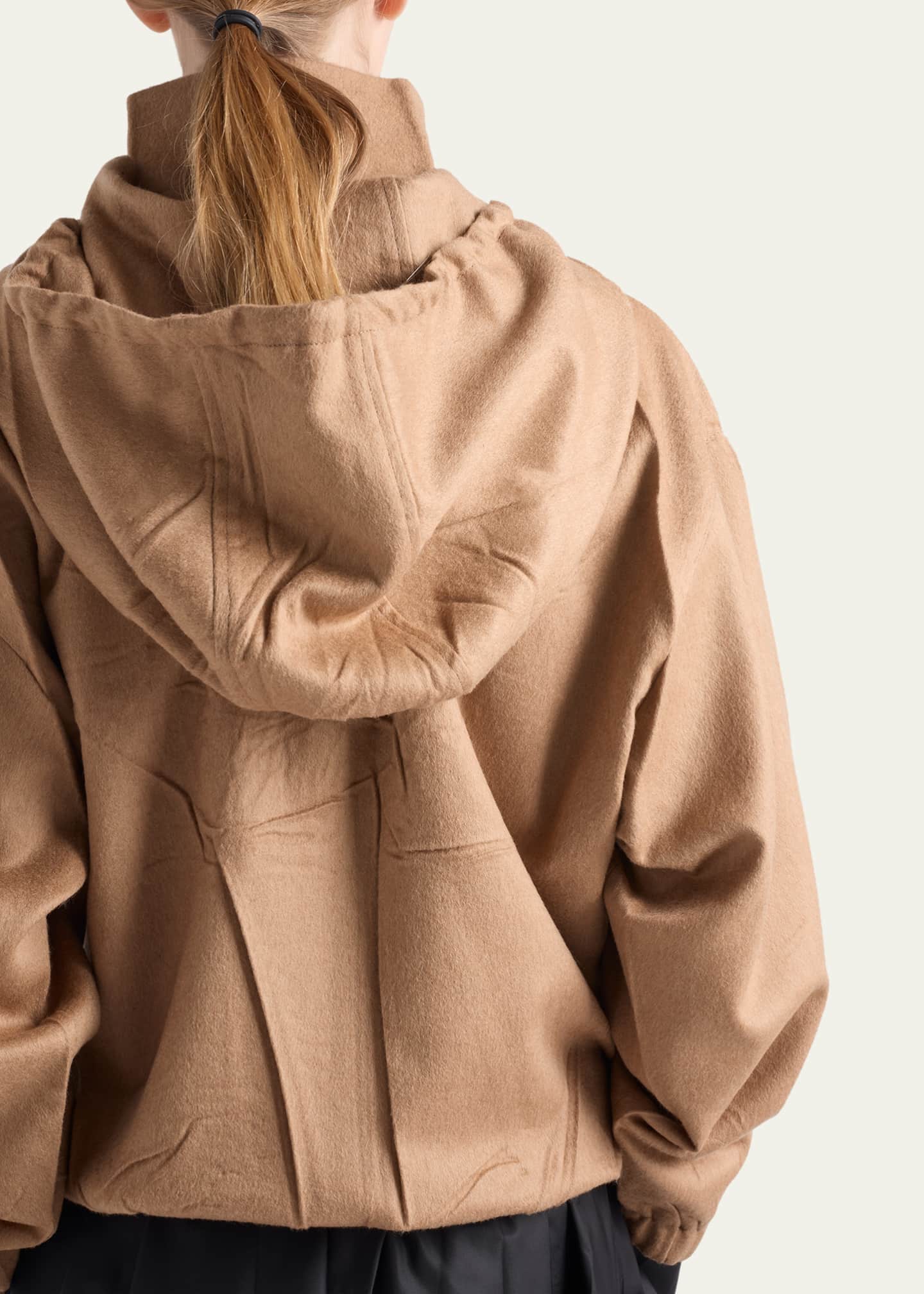 PRADA キャメルパーカー Prada Brushed Camel Zip-Up Hoodie - Bergdorf Goodman