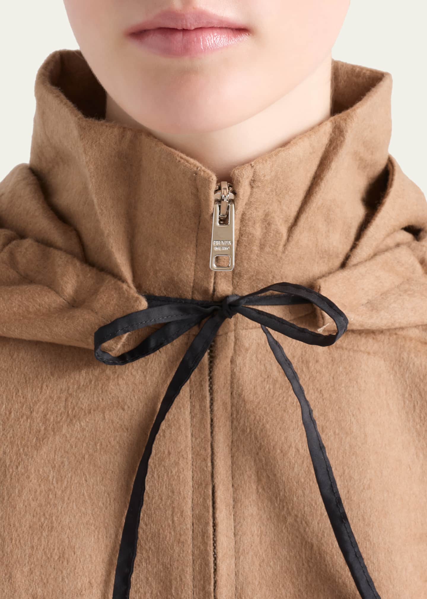 PRADA キャメルパーカー Prada Brushed Camel Zip-Up Hoodie - Bergdorf Goodman
