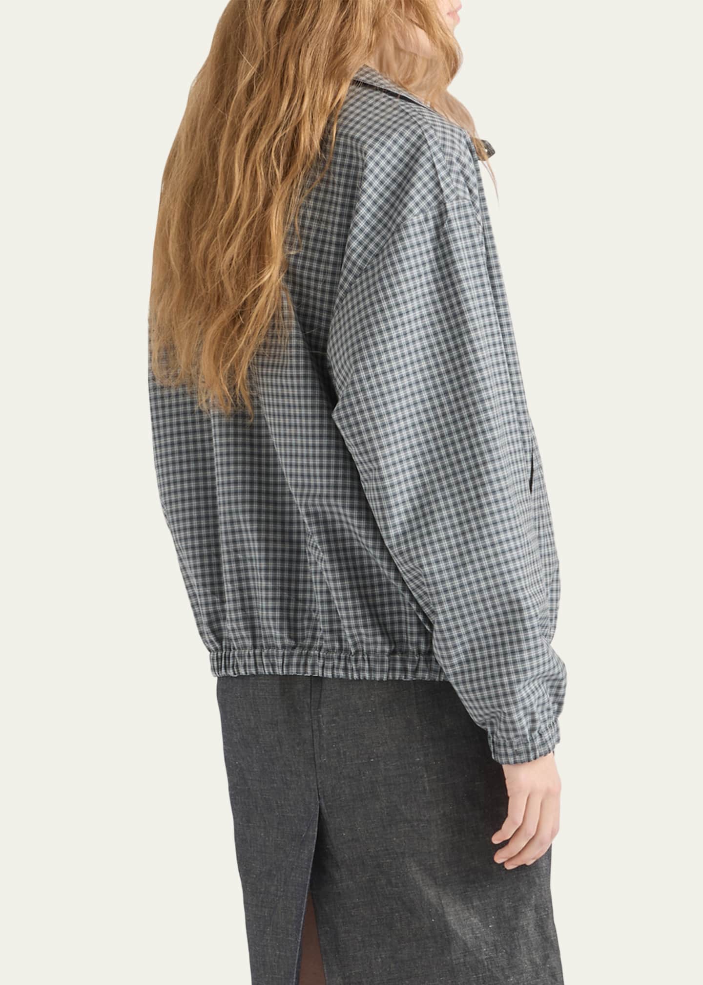 ナイロンジャケット PRADA - PRADA check jacket. Prada Check Cotton Zip Jacket - Bergdorf Goodman