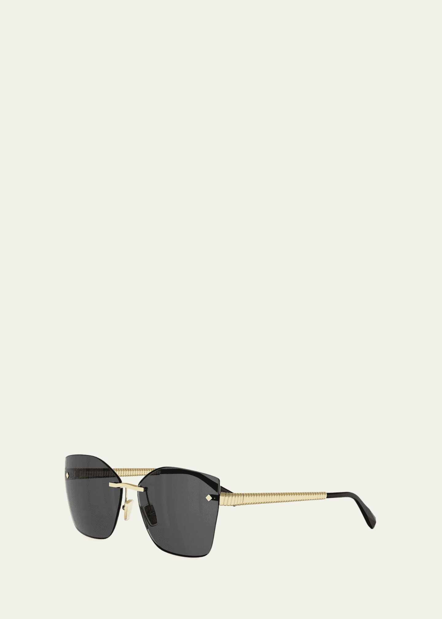 小物 BVLGARI Rimless Sunglasses l Frame BVLGARI Tubogas Rimless Metal Square Sunglasses - Bergdorf Goodman