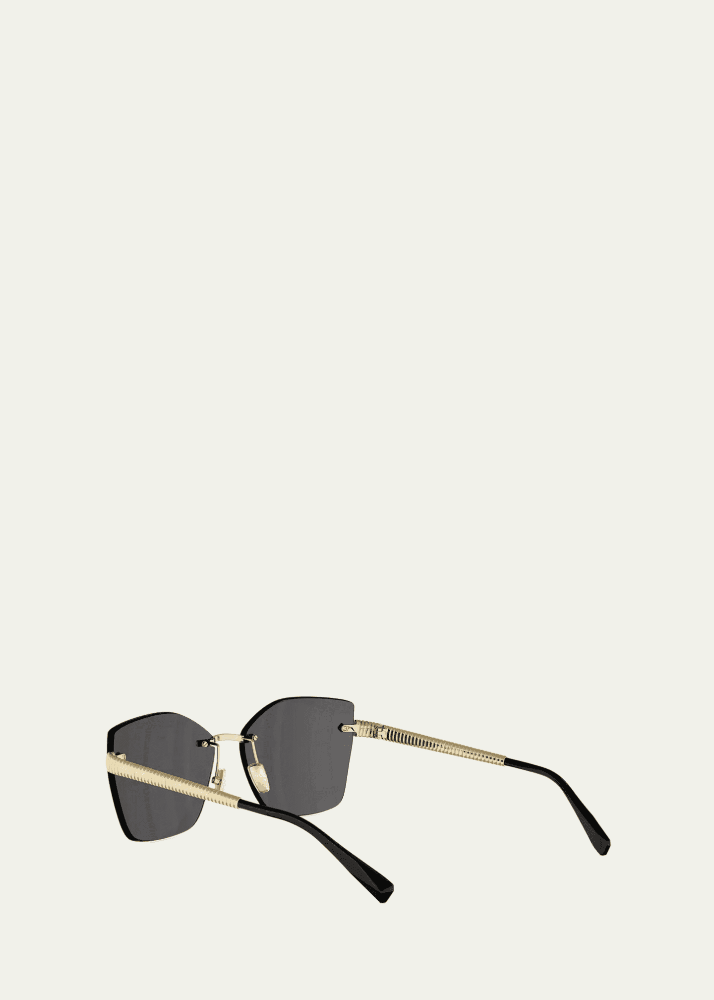 BVLGARI Tubogas Rimless Metal Square Sunglasses - Bergdorf Goodman