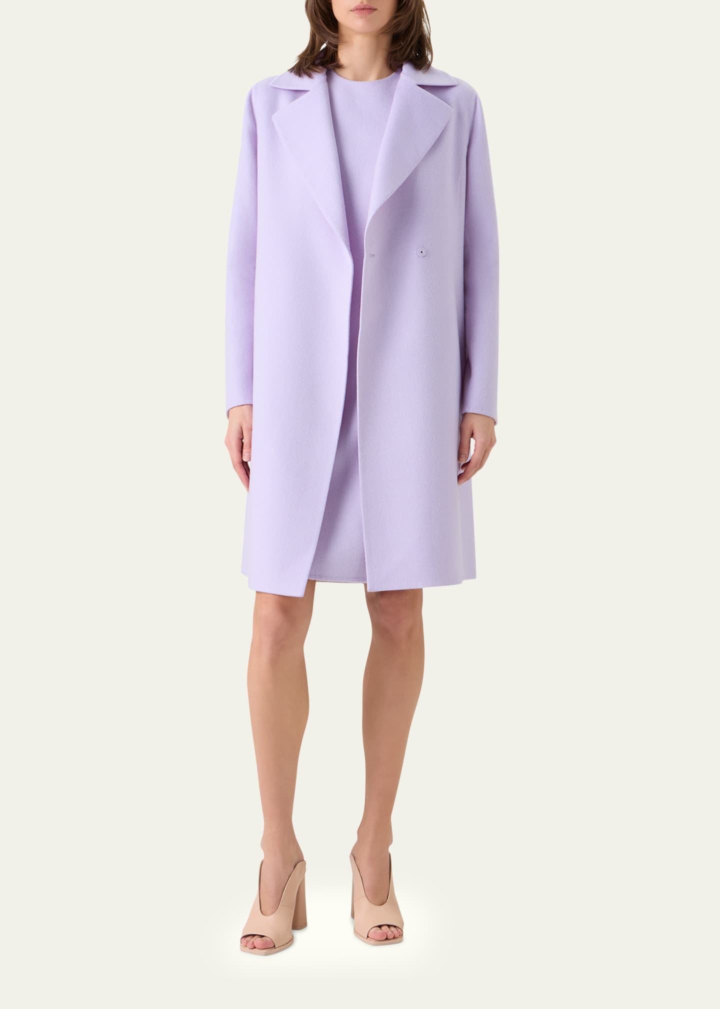 Akris Bera Cashmere-Silk Knee-Length Coat - Bergdorf Goodman