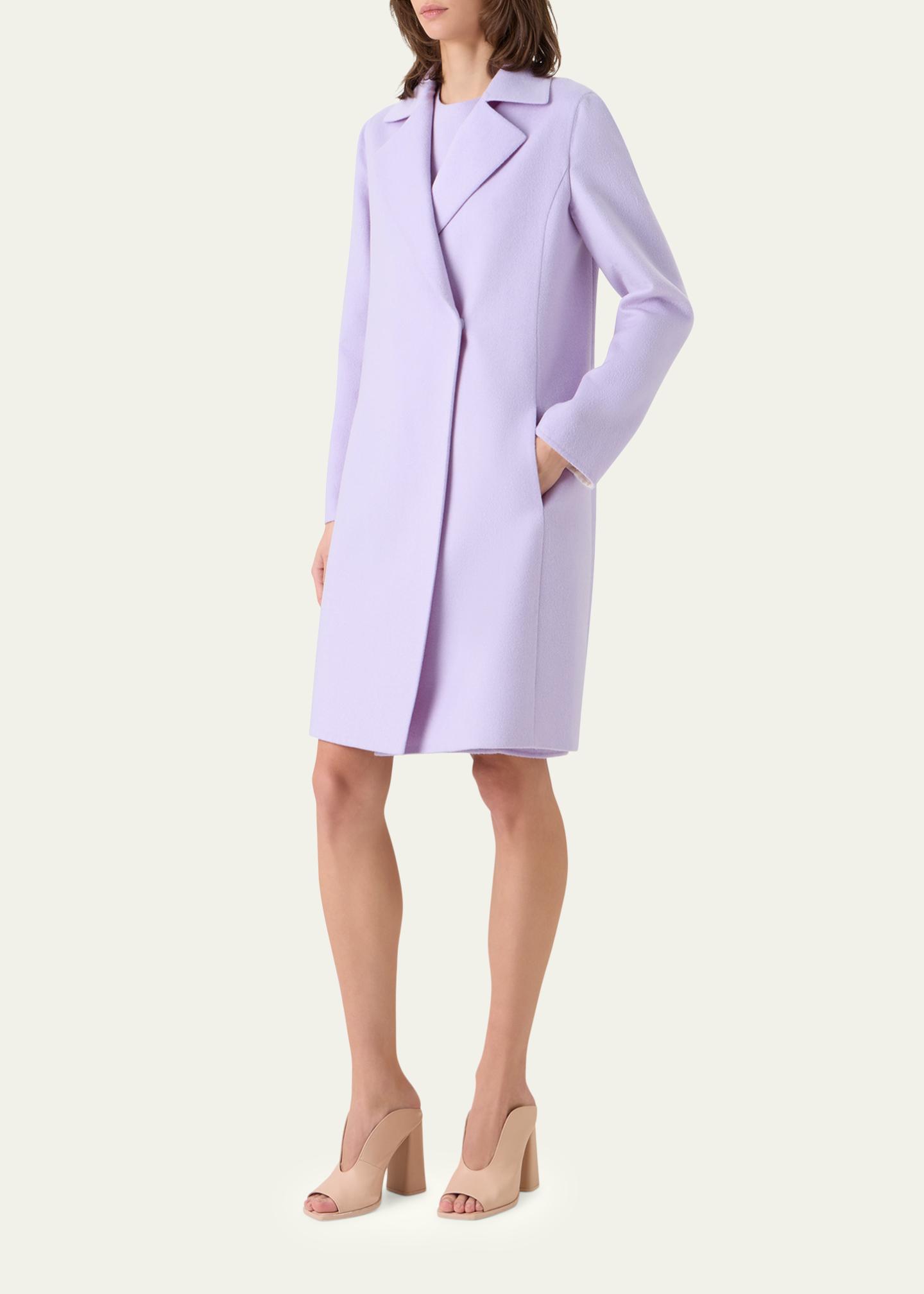 Akris Bera Cashmere-Silk Knee-Length Coat - Bergdorf Goodman