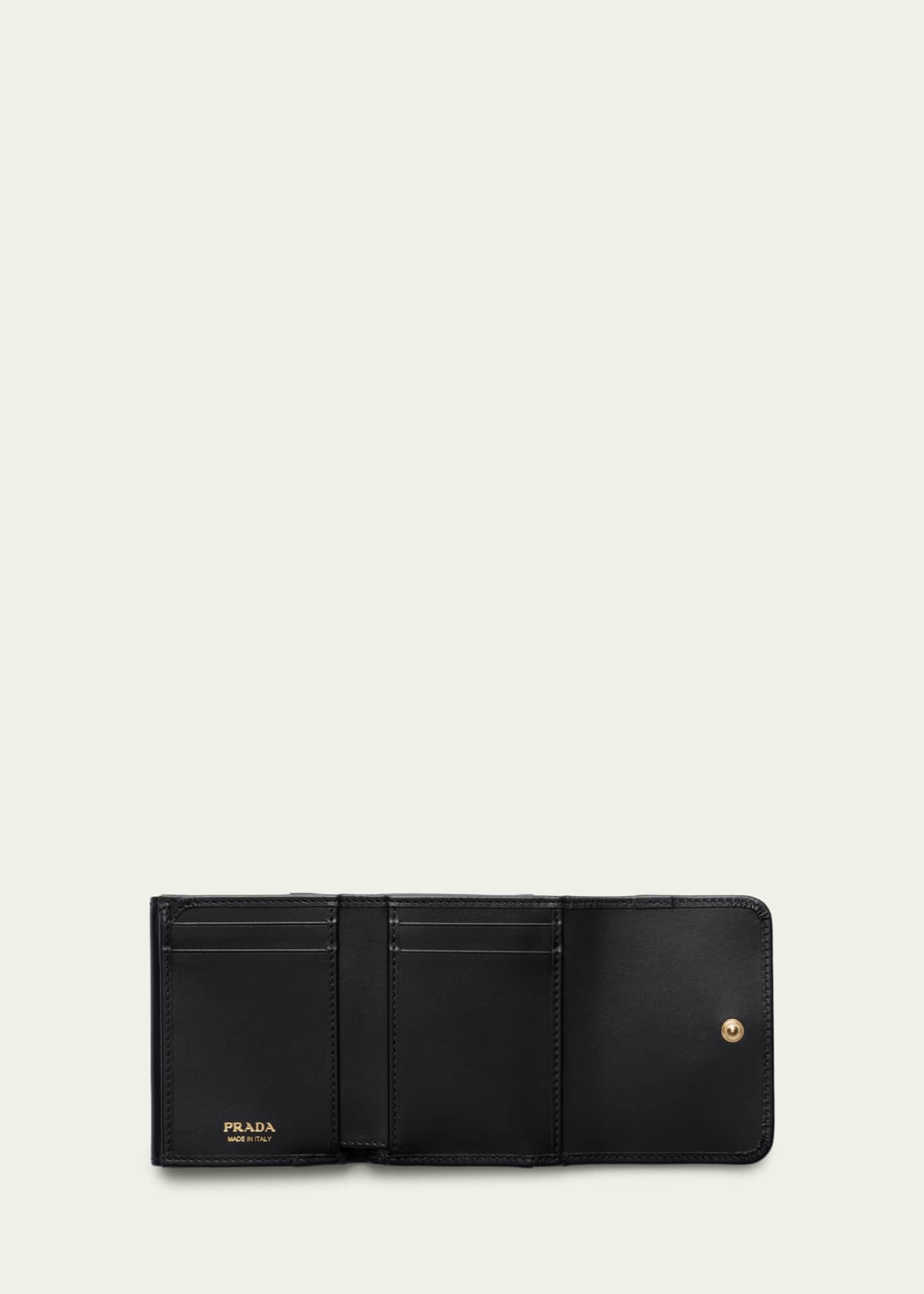 Prada Small Trifold Leather Wallet - Bergdorf Goodman