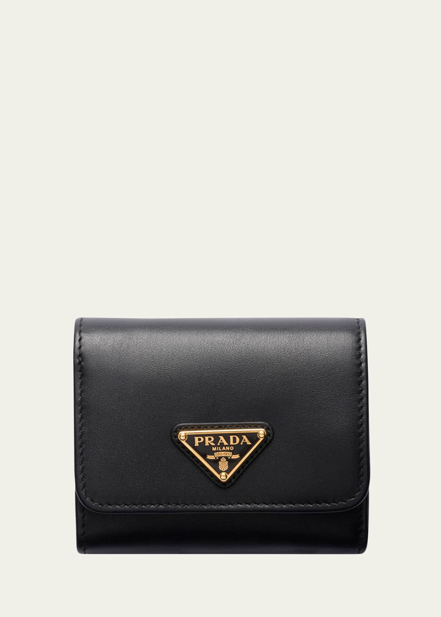 Prada Small Trifold Leather Wallet - Bergdorf Goodman