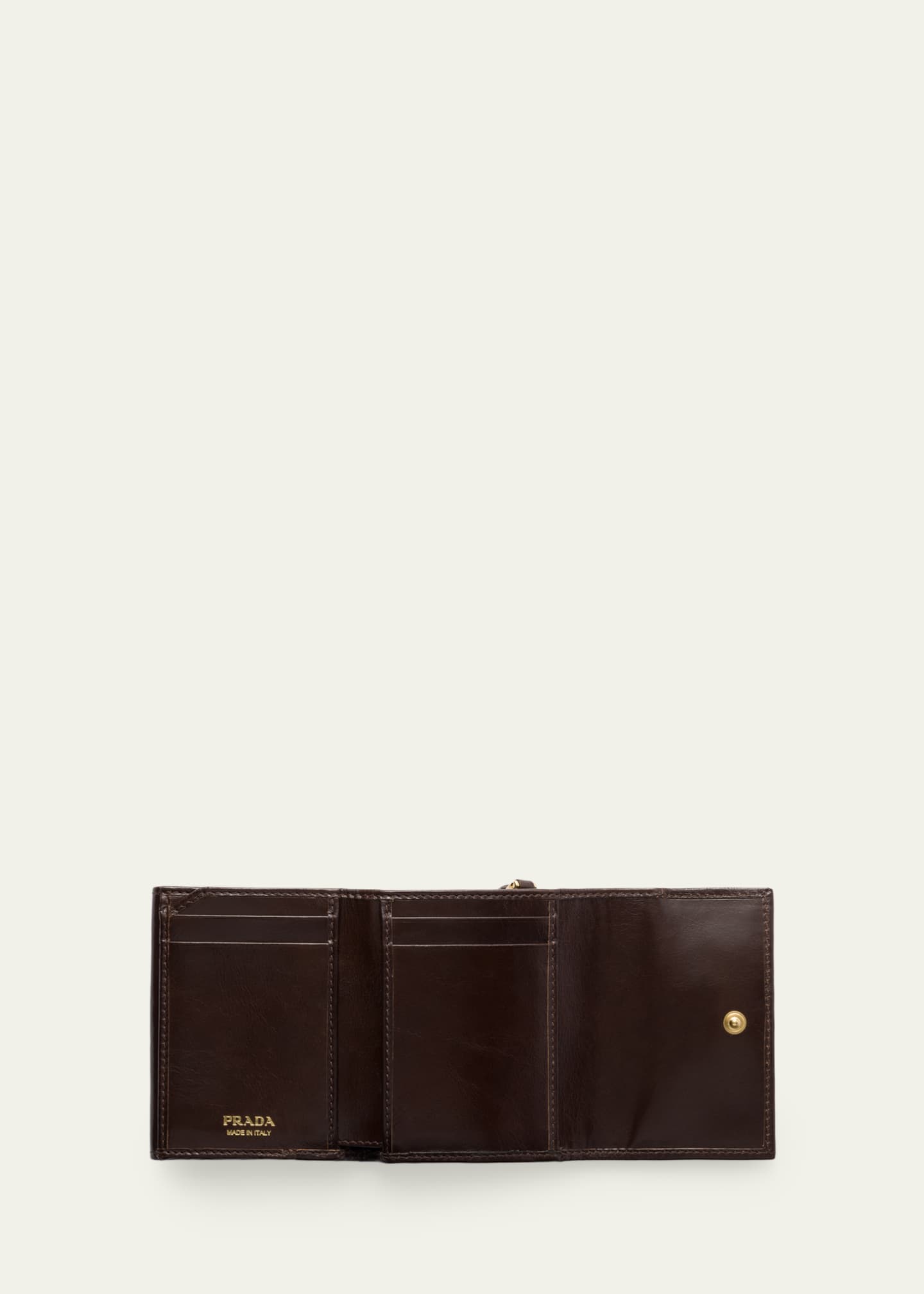 Prada Small Trifold Leather Wallet - Bergdorf Goodman