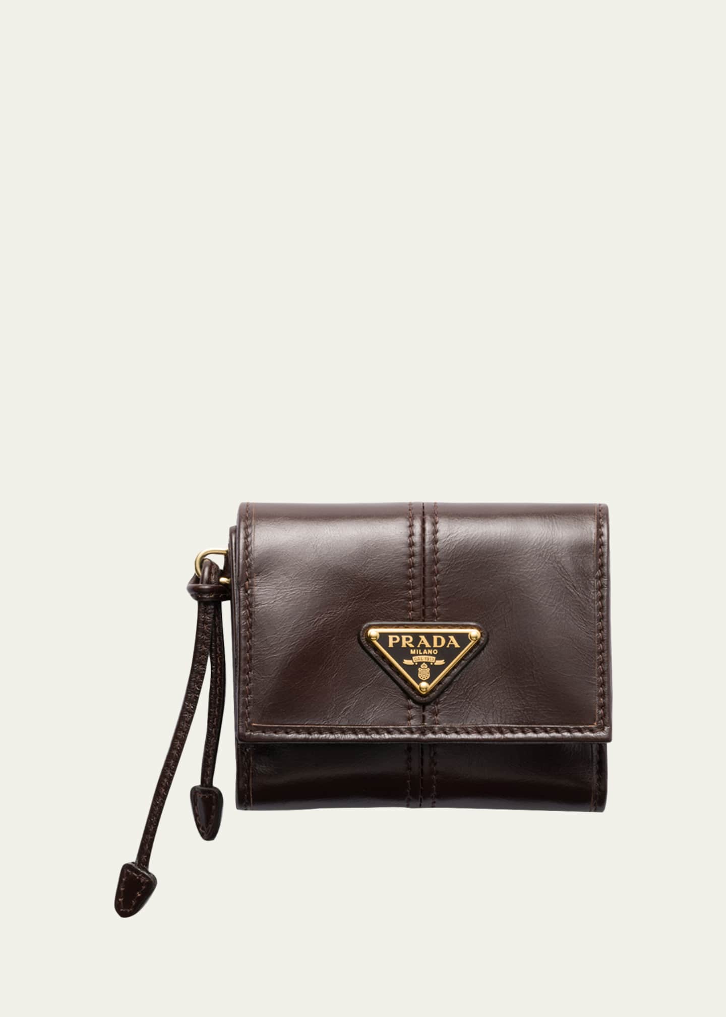 Prada Small Trifold Leather Wallet - Bergdorf Goodman
