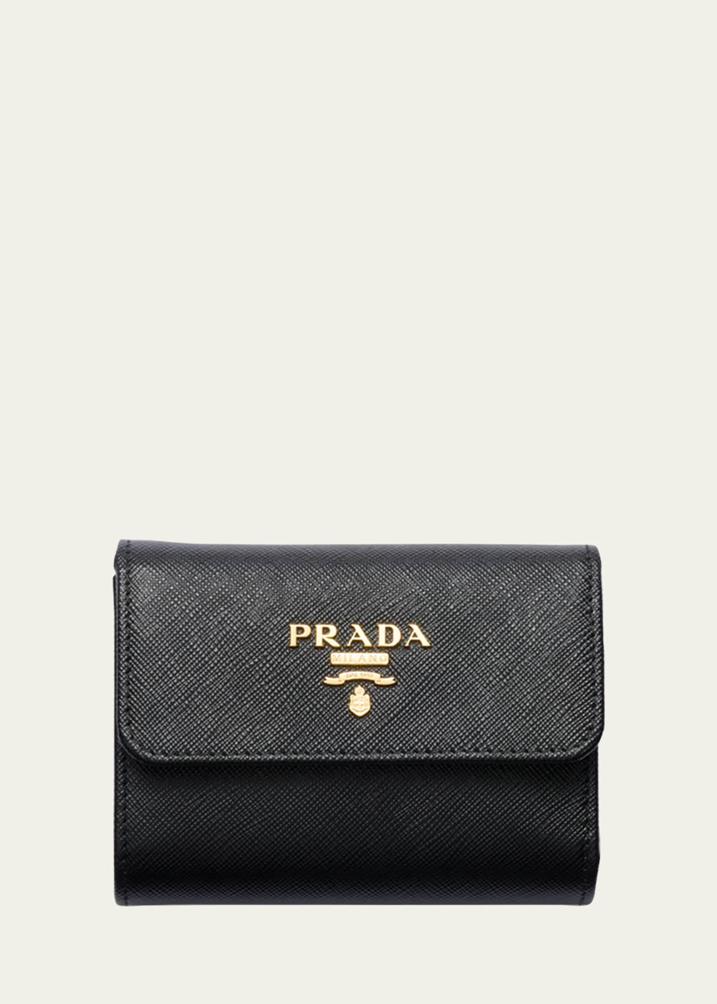 Prada Small Saffiano Leather Trifold Wallet - Bergdorf Goodman