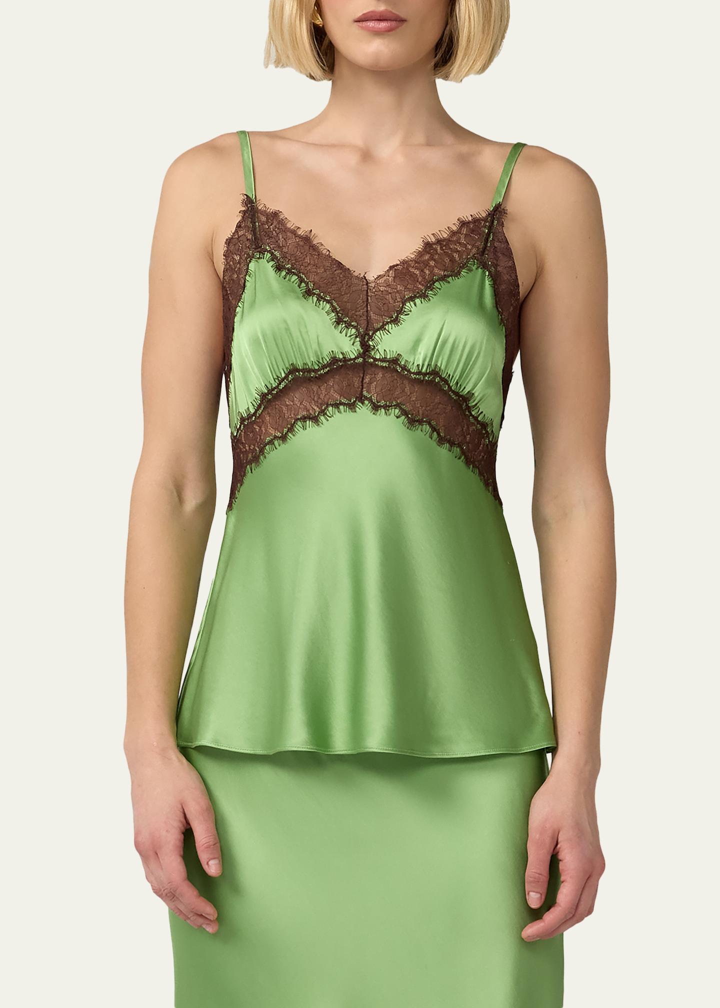 Diane von Furstenberg Camille Lace-Trim Empire Cami - Bergdorf Goodman