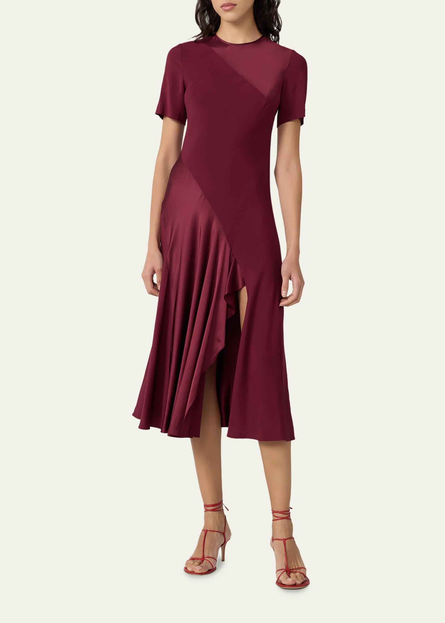 bias cut midi dress with sleeves Diane Von Furstenberg Araminta Bias-Cut Dress, Cherry Wood, Women's, XS, Cocktail & Party Wedding Guest Dresses Midi Dresses Rachel long kaftan A Stunning Addition To Men's Short Sleeve Industrial Satin midi Color:Custom Color（leave requests in the note list）