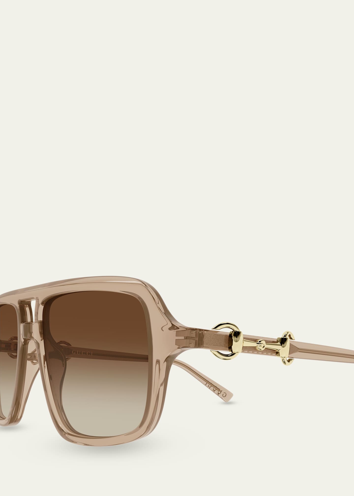 小物 00s GUCCI archive sunglasses horse bit Gucci 2000s Brown Frame Gradient Tint Horsebit Sunglasses