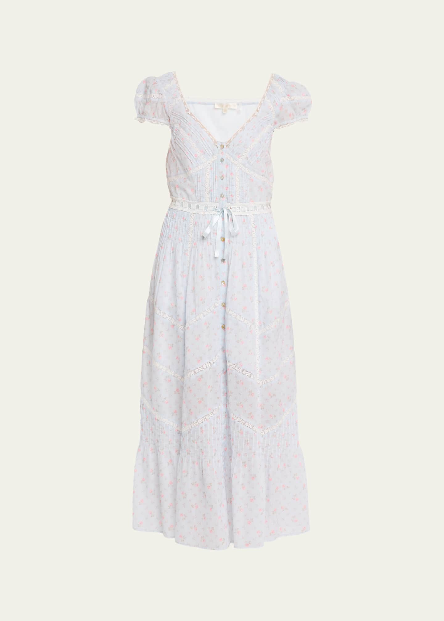 LoveShackFancy Aurela Floral Cotton Maxi Dress - Bergdorf Goodman