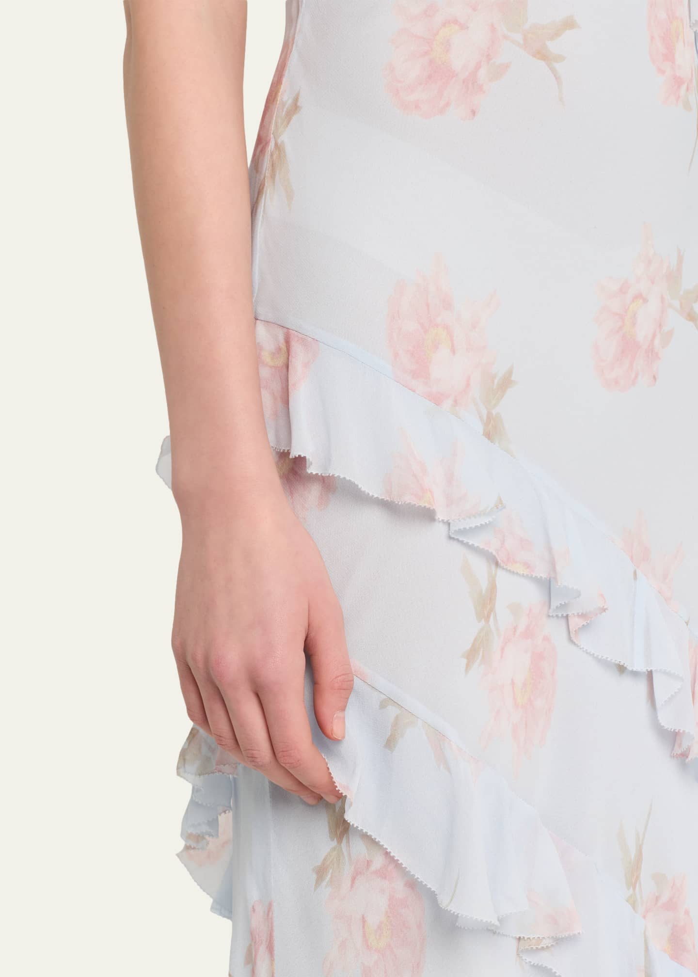 chinese dress ladies LOVESHACKFANCY RIALTO PASTEL RUFFLE MAXI DRESS – MaruschkadeMargo main image 1